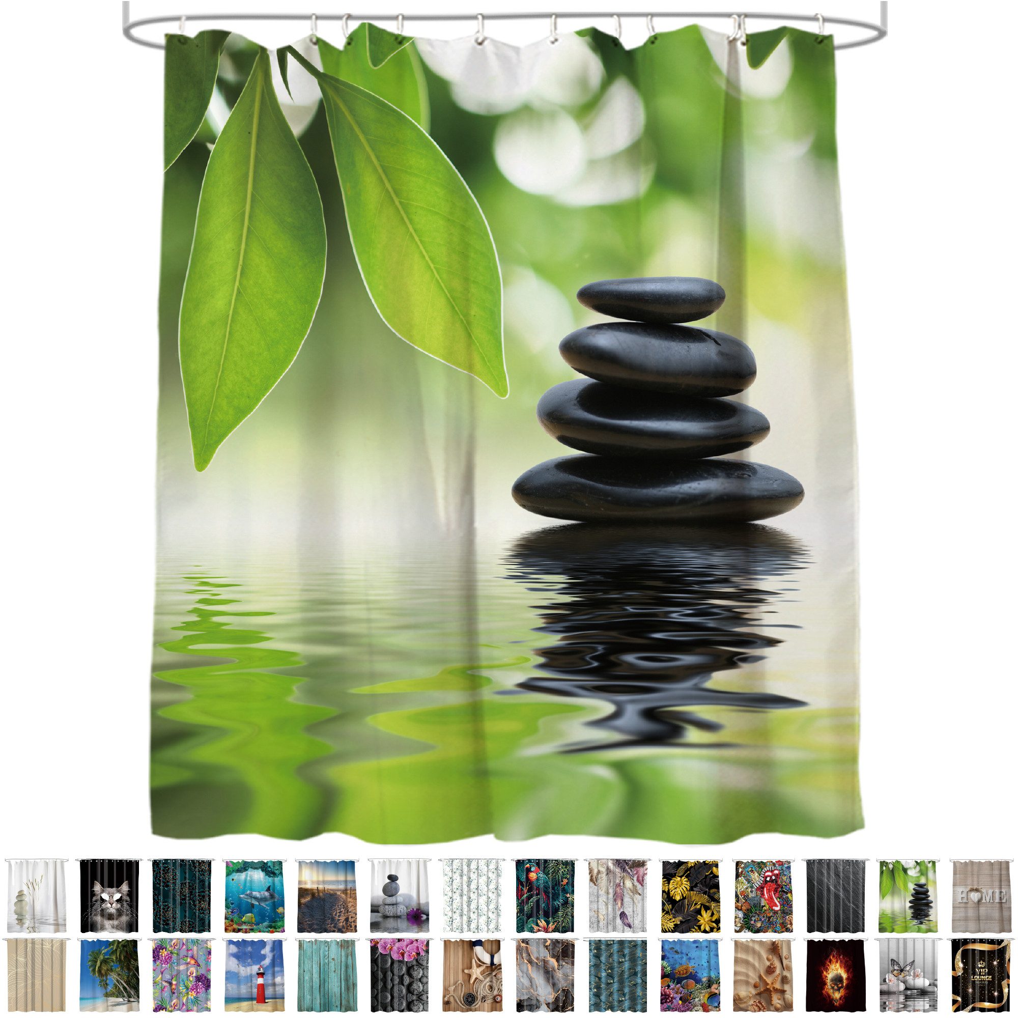 Sanilo Duschvorhang 180 x 200 cm, viele schöne Duschvorhänge zur Auswahl Breite 180 cm, 100% wasserdicht, Anti-Schimmel-Effekt, hochwertige Qualität
