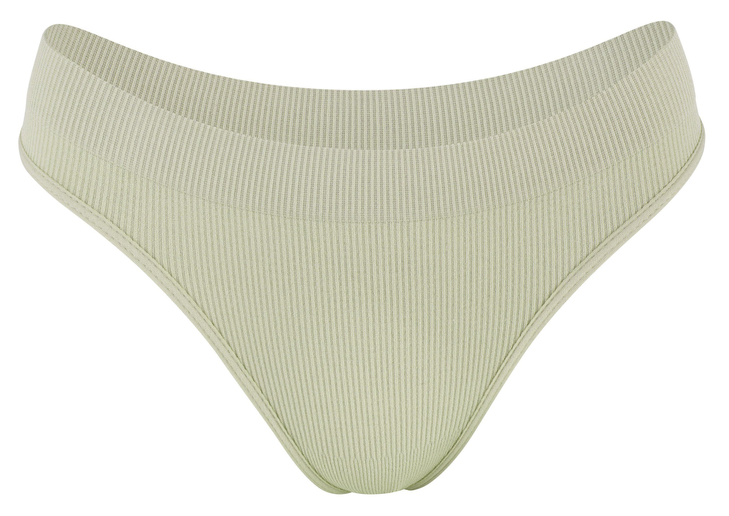 Collection Yenita® in Microfaserqualität angenehmer khaki Ribbed String