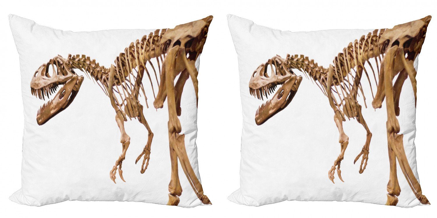 Kissenbezüge Modern Accent Doppelseitiger Digitaldruck, Abakuhaus (2 Stück), Dinosaurier Archäologie-Thema-T-Rex