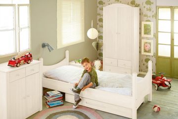 BioKinder - Das gesunde Kinderzimmer Kleiderschrank Noah mit 6 flexiblen Einlegeböden und 1 flexible Kleiderstange
