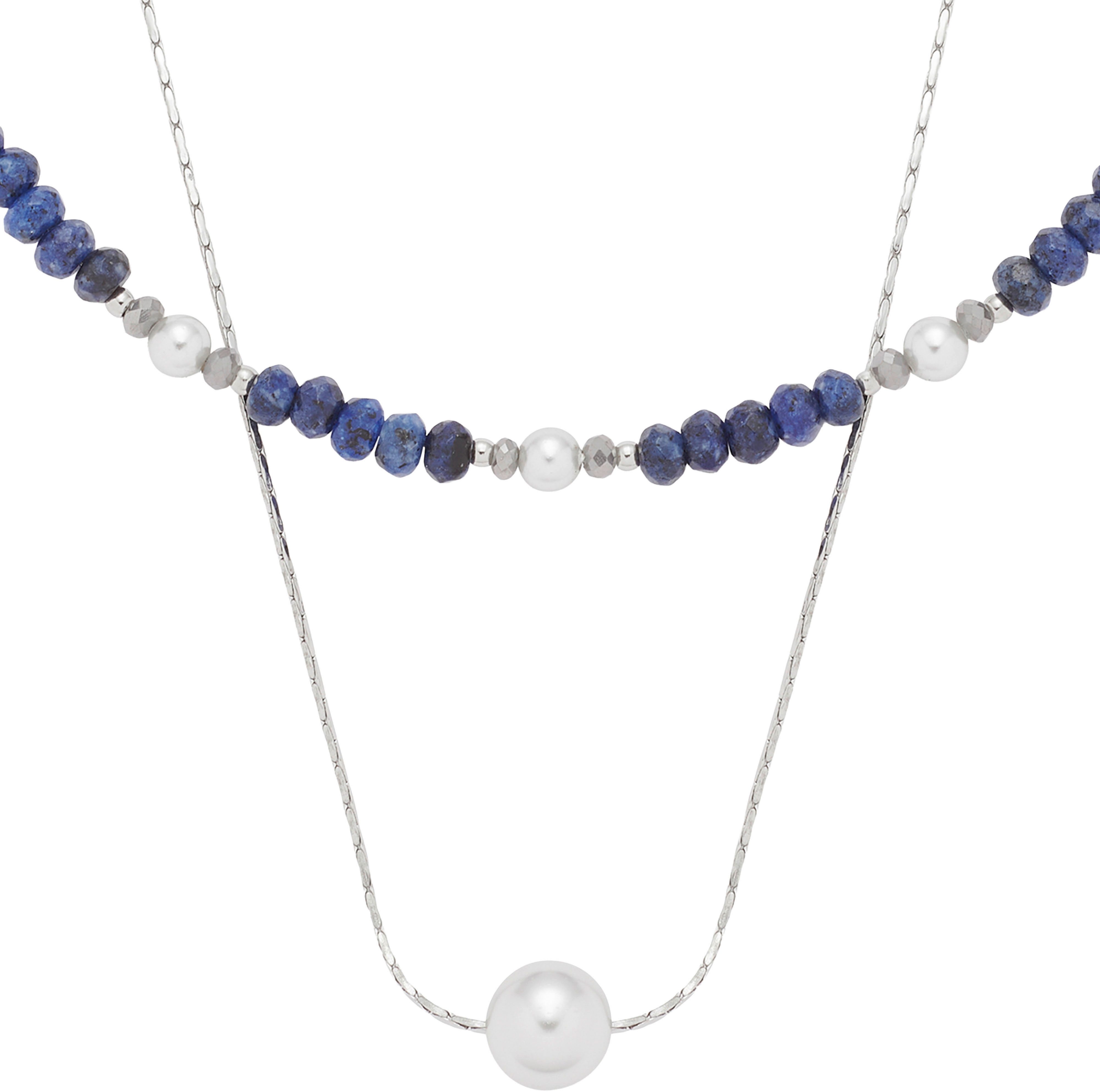 LEONARDO Kette mit Anhänger Halskette Anjana, mit Sodalith - mit Glasperle, günstig online kaufen