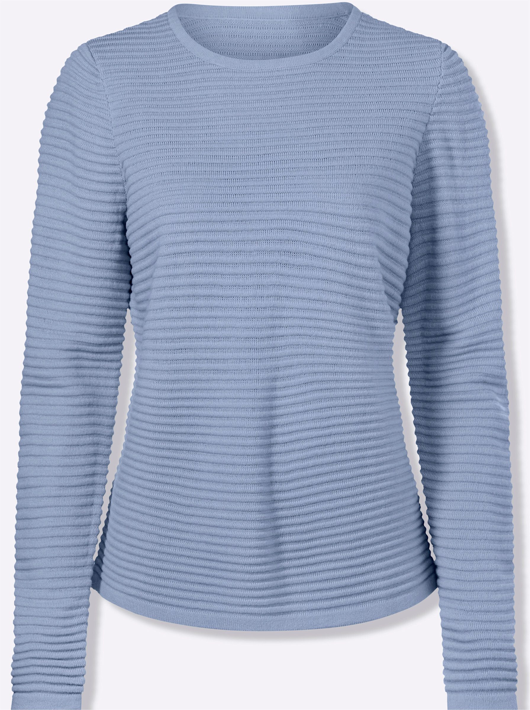Strickpullover Langarm-Pullover Langarm Rippoptik