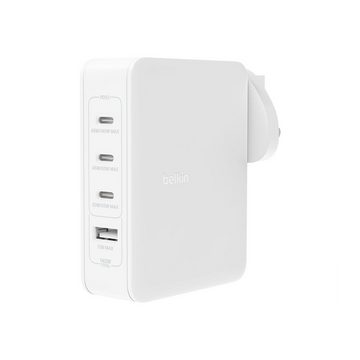 Belkin 140 Watt 4-Port GaN Ladegerät mit UK, EU, US Stecker USB-Ladegerät