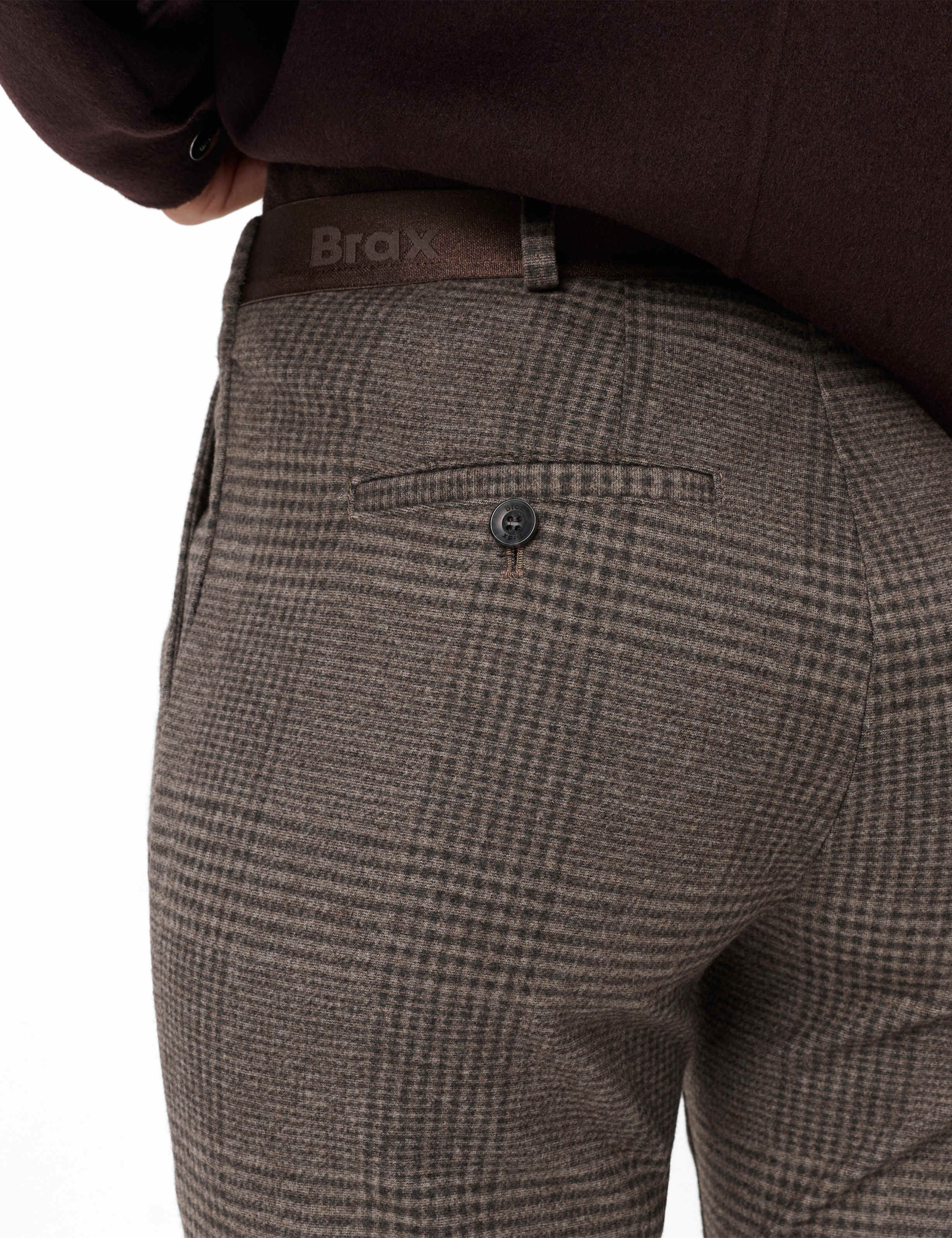 Brax Caprihose Style MARON S Wool Look Check: Chinohose im Regular Fit – Bild 5 von 5