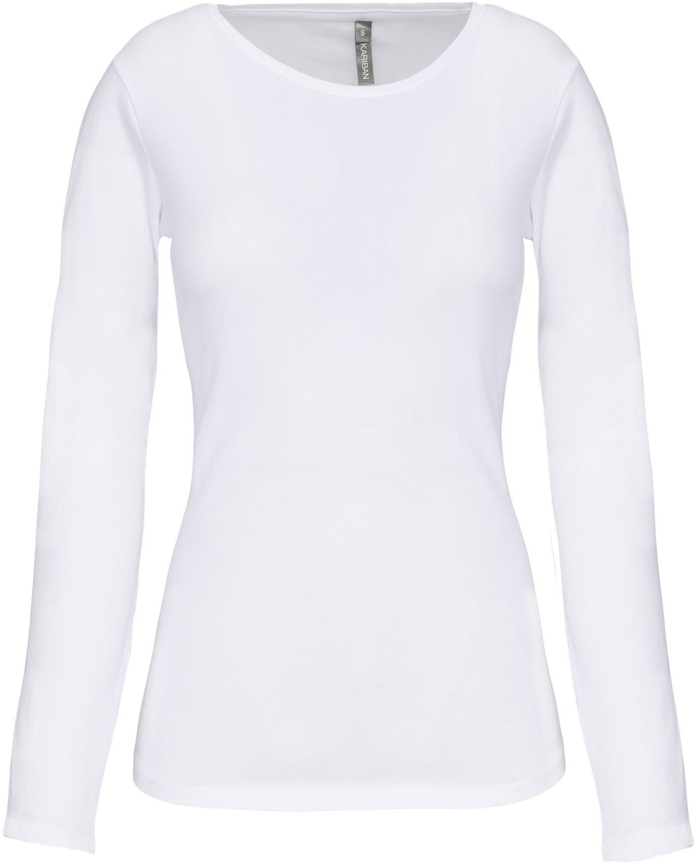 Kariban Langarmshirt Damen Langarm-T-Shirt mit Rundhalsausschnitt