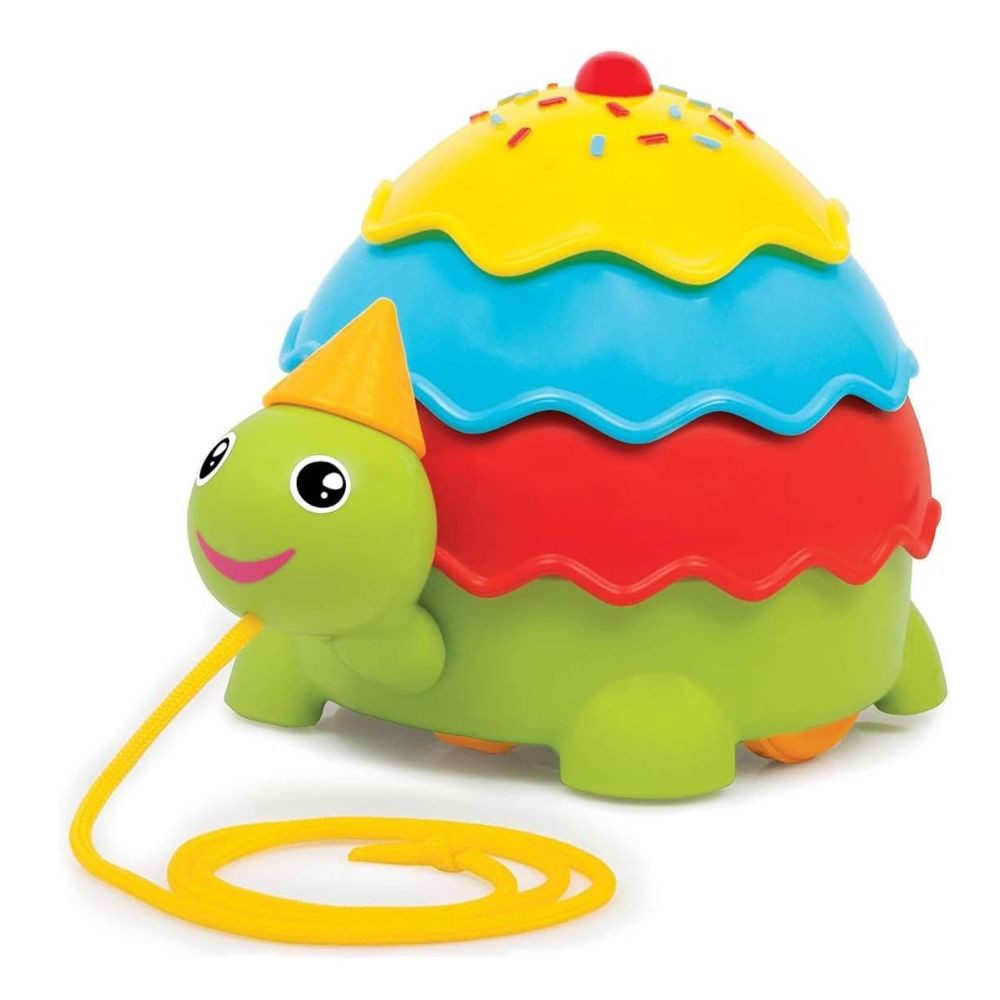 Funskool Nachziehspielzeug Ziehspielzeug mit Musik & Stapelspiel – Motorikspaß ab 12 Monaten, (Motorik-Ziehspielzeug für Kinder), Mit Xylofon, Trommel, Stapel- & Sortierspiel – fördert Motorik