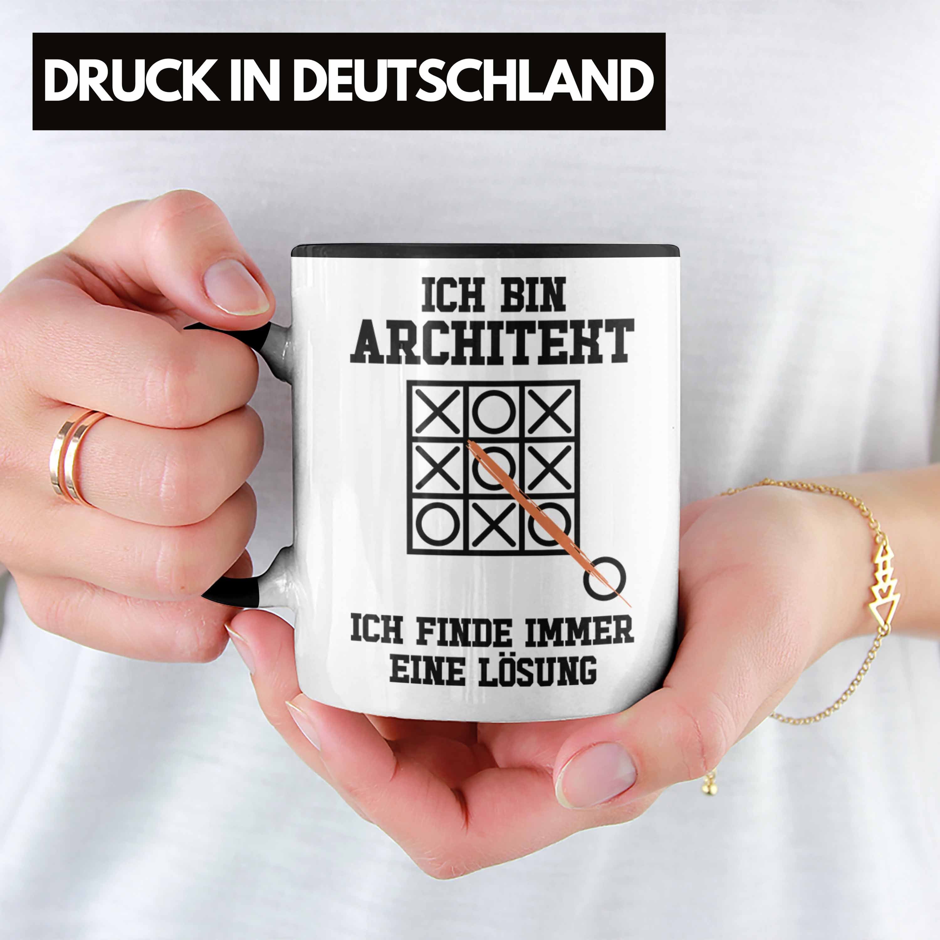 Architekten Kaffeetasse Architekt Tasse Tasse - Trendation Männer Spruch Geschenk Lustig Geschenkidee Schwarz mit Trendation Architektur