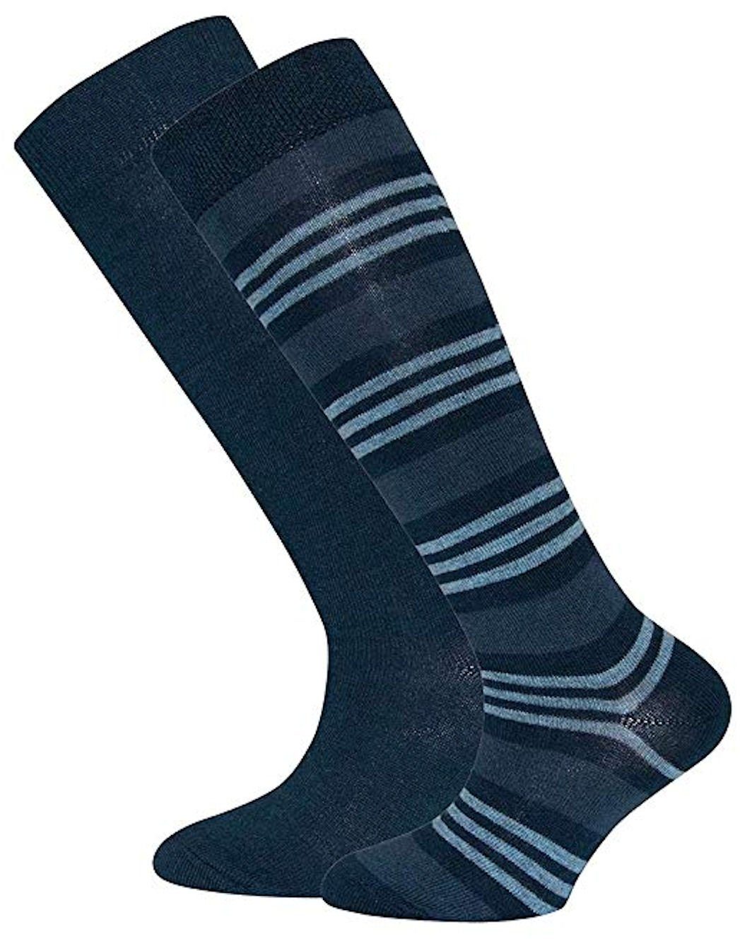 Ewers Kniestrümpfe Ewers Jungen Kinder Kniestrümpfe 2er Pack Ringel tinte blau (2-Paar)