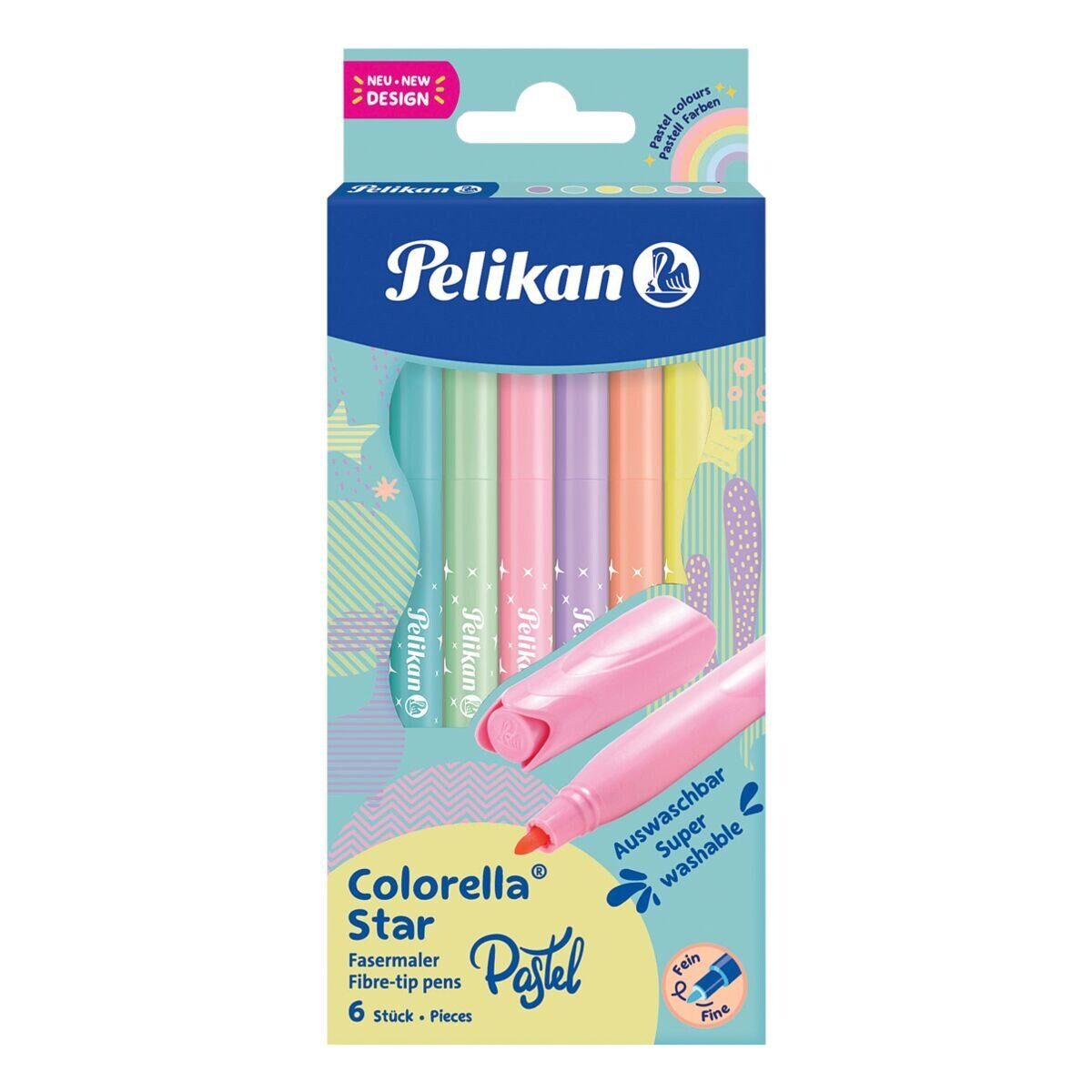 Pelikan Filzstift Colorella Star, (6-tlg), Pastell