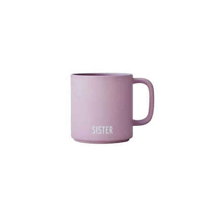 Design Letters Tasse Favourite Cup mit Henkel Sister, Porzellan