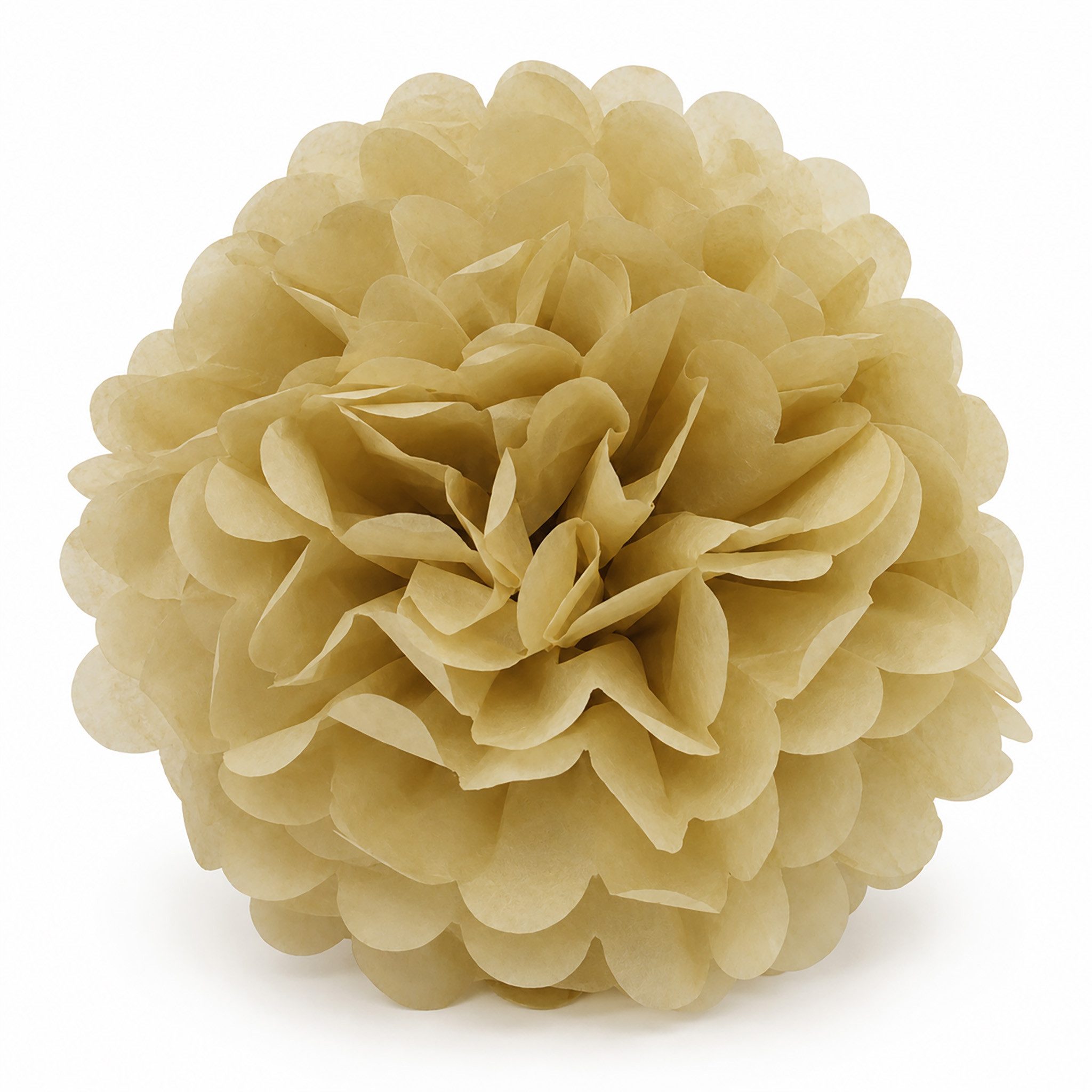 Creativery Pompon, Pompon 25cm Papier 1 Stück Gold