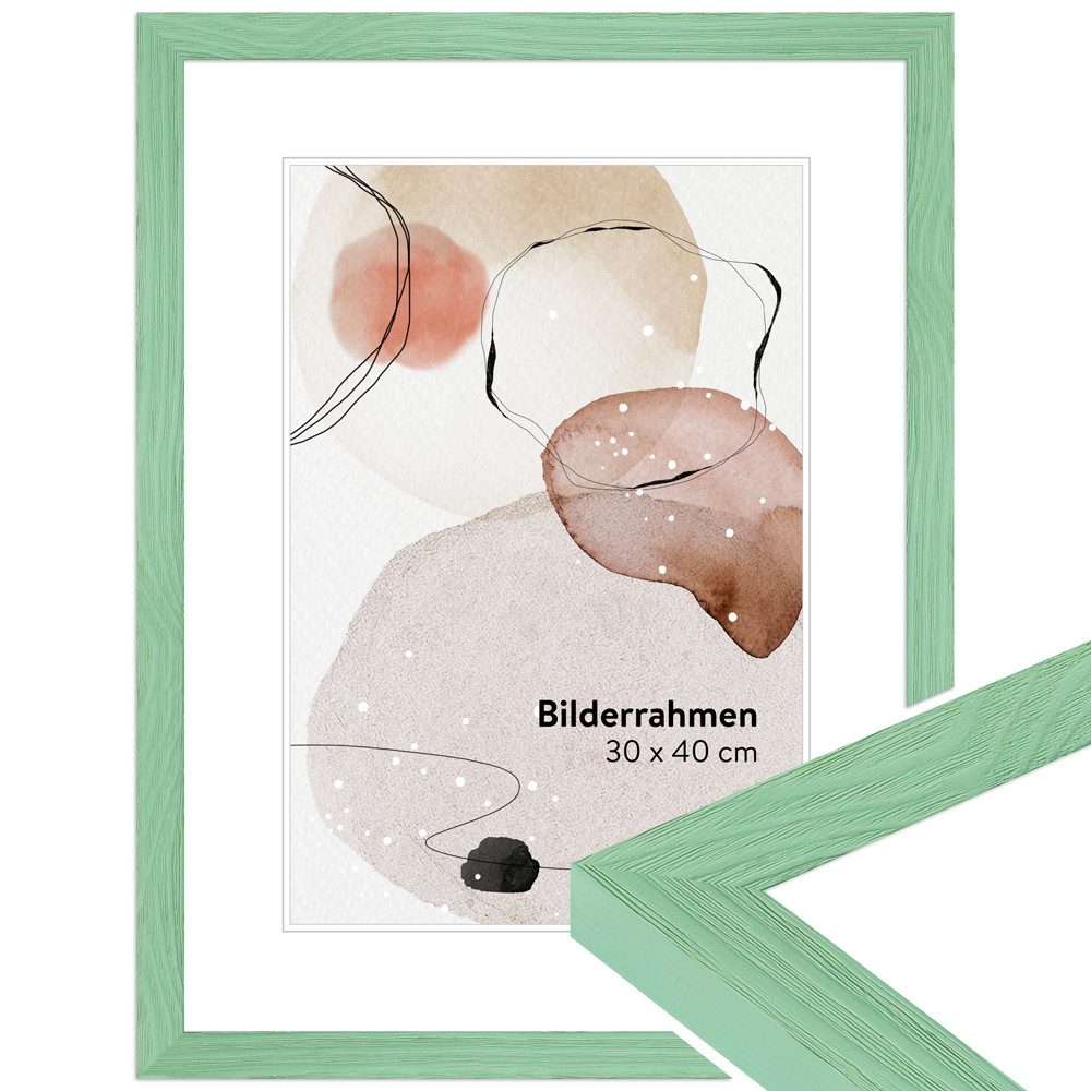 WANDStyle Bilderrahmen H300, Hellgrün, aus Massivholz günstig online kaufen
