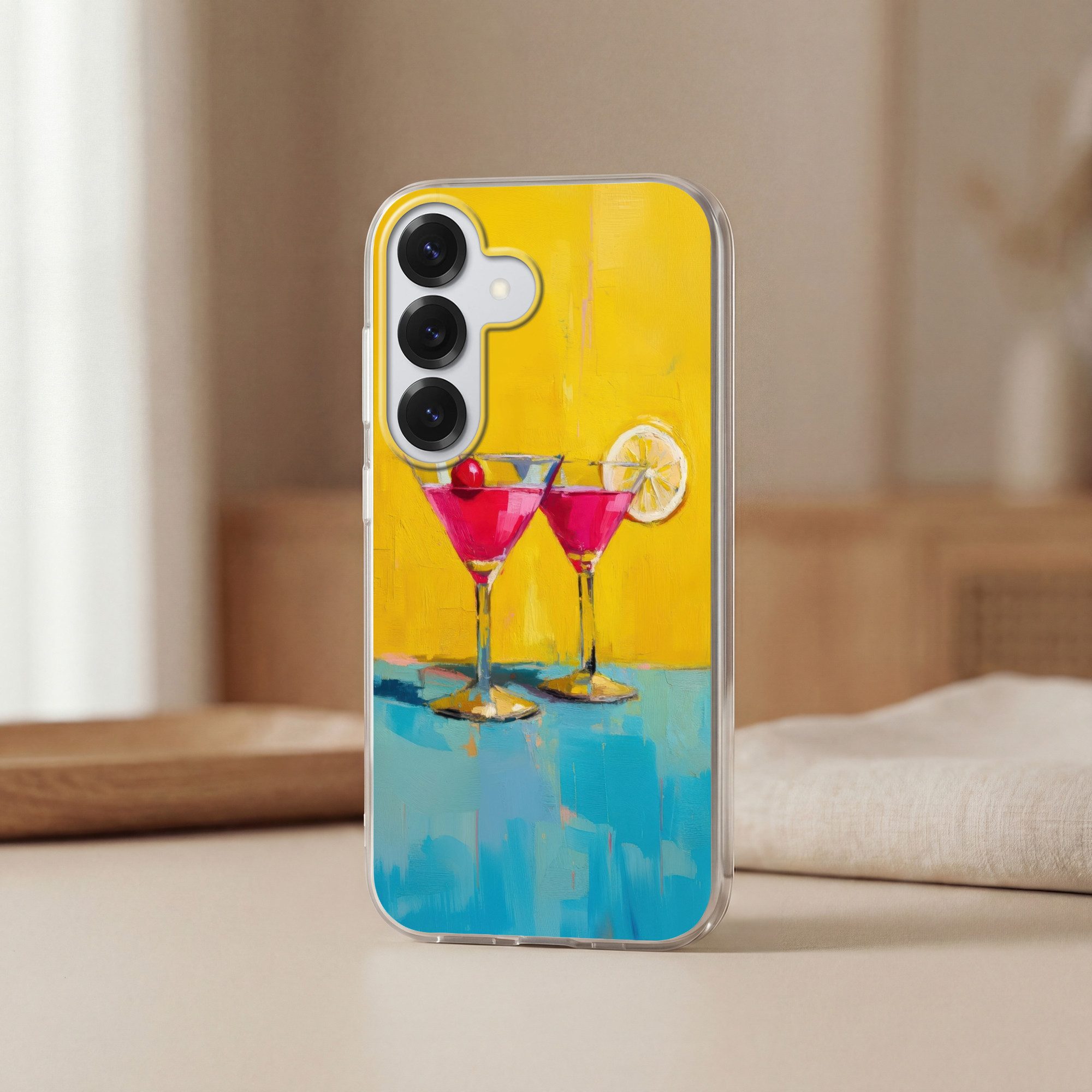 MuchoWow Handyhülle für Samsung Galaxy S26 Plus Gläser - Cocktail - Zitrone - Kirsche, Smartphone-Bumper, Print, Handy Schutzhülle Dünn