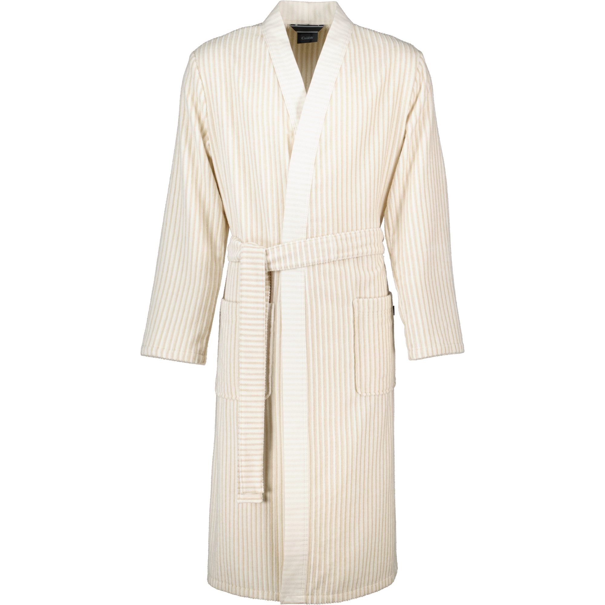 Cawö Herrenbademantel Struktur 5718 Kimono Frottier, Kimono, 100% Baumwolle