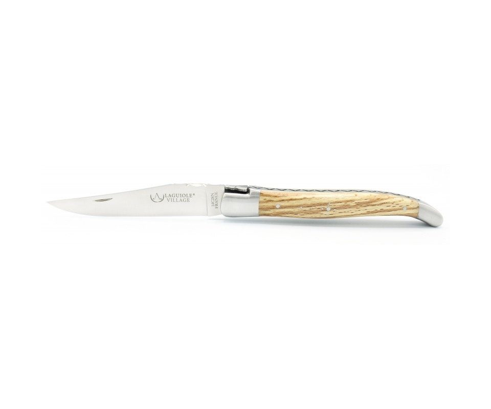 Taschenmesser Laguiole Village Taschenmesser, 12 cm stabilisierter Buchenholzgriff
