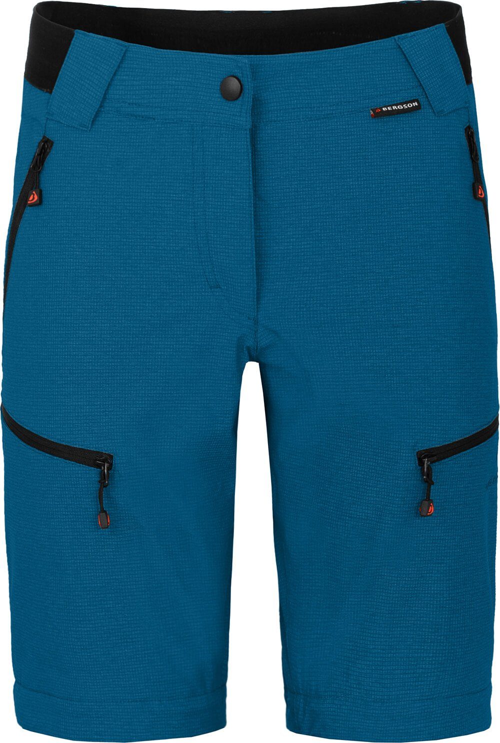 Bergson Zip-off-Hose PORI Zipp-Off Wanderhose, Damen robust, Saphir elastisch, Normalgrößen, blau