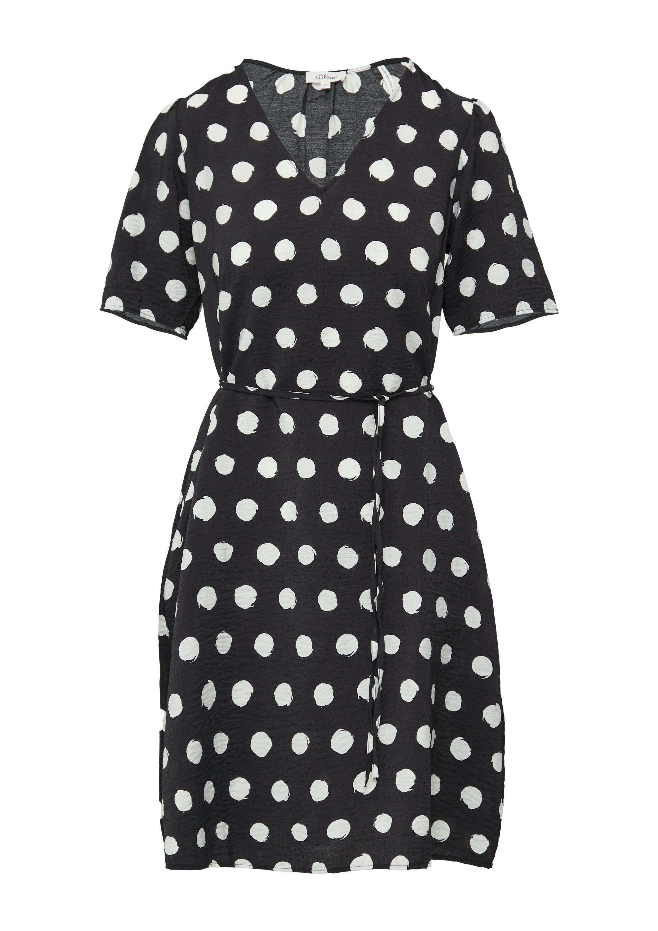 s.Oliver Minikleid Kleid Kurzes Kleid aus Viskosemix mit Puffärmeln günstig online kaufen