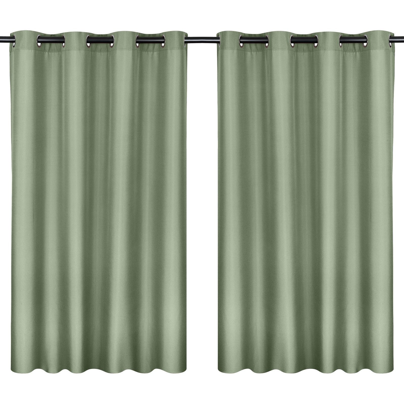 MOON Heimtextilien Vorhang Moon 2er Pack Vorhang Ocean 70% Blickdicht Ösenvorhang 140x245cm