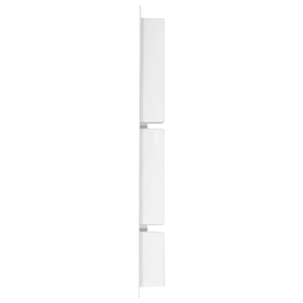 vidaXL Duschwanne Duschnische mit 3 Fächern Mattweiß 41x99x9 cm