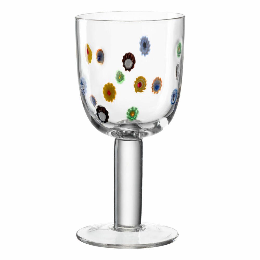 LEONARDO Weißweinglas Fiori, 310 ml, Glas, im verspielten Stil