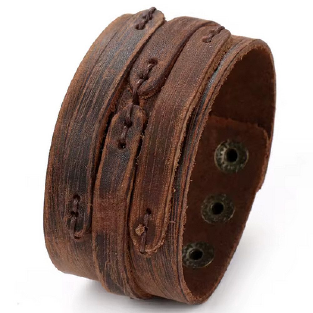 Ware aus aller Welt Lederarmband 4 cm breit Rustikales Armband im Vintage-Look für Damen Herren (1-tlg)