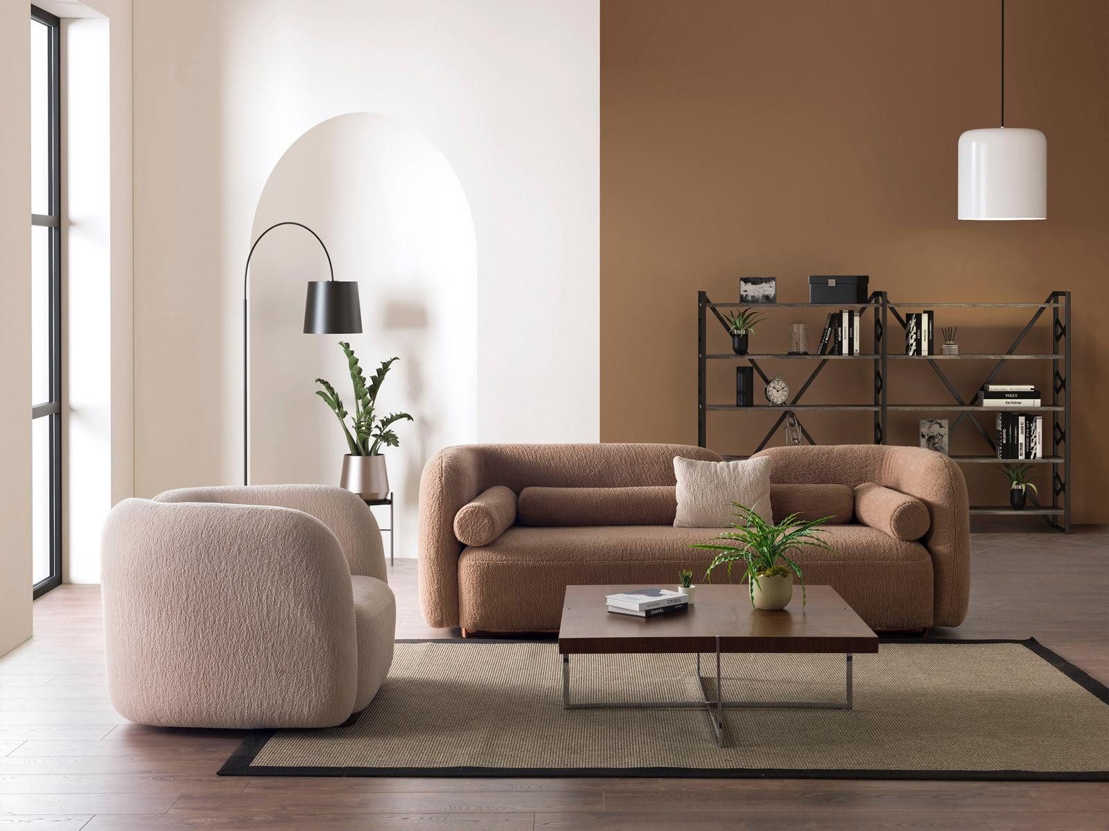 Nobelaa Sofa Sitzgruppe/Sofa Set - Wohnzimmergarnitur "Fleuron" 3+3+1