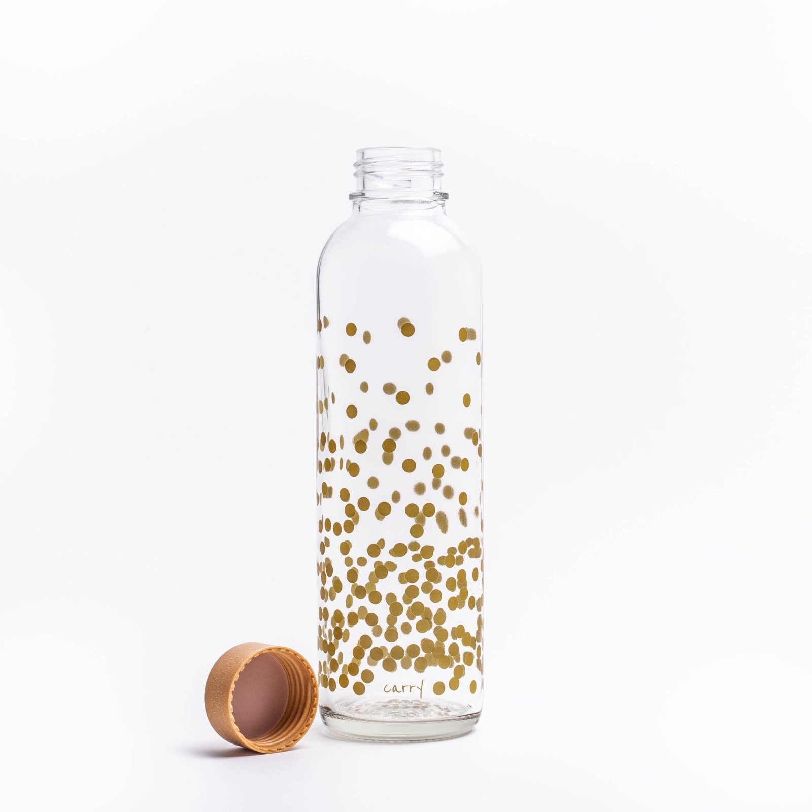 yogabox Trinkflasche CARRY l PURE Regional 0.7 GLAS, GOLD produziert