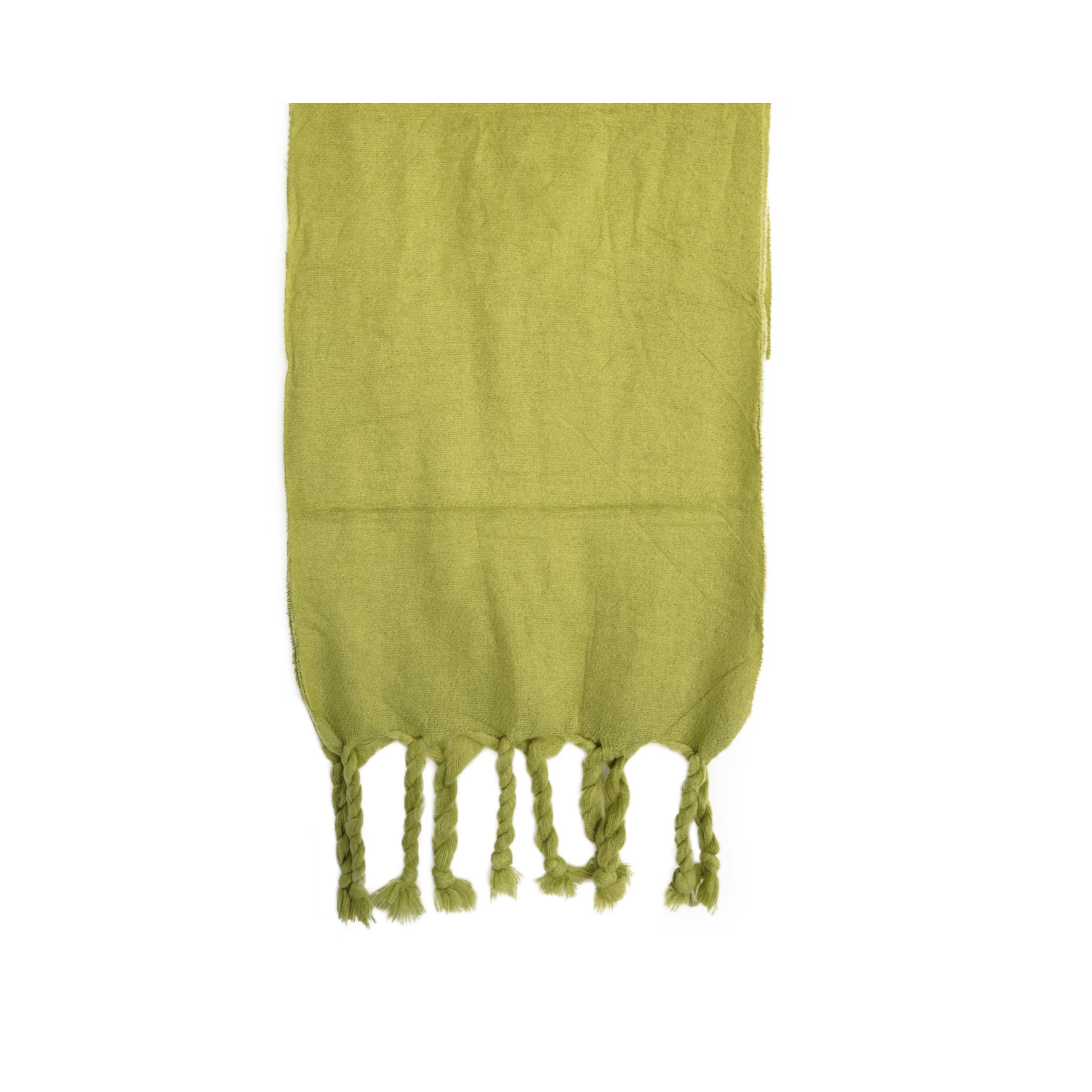 COFI 1453 Modeschal Kuscheliger Schal mit Fransen - einfarbiger Schal für D günstig online kaufen