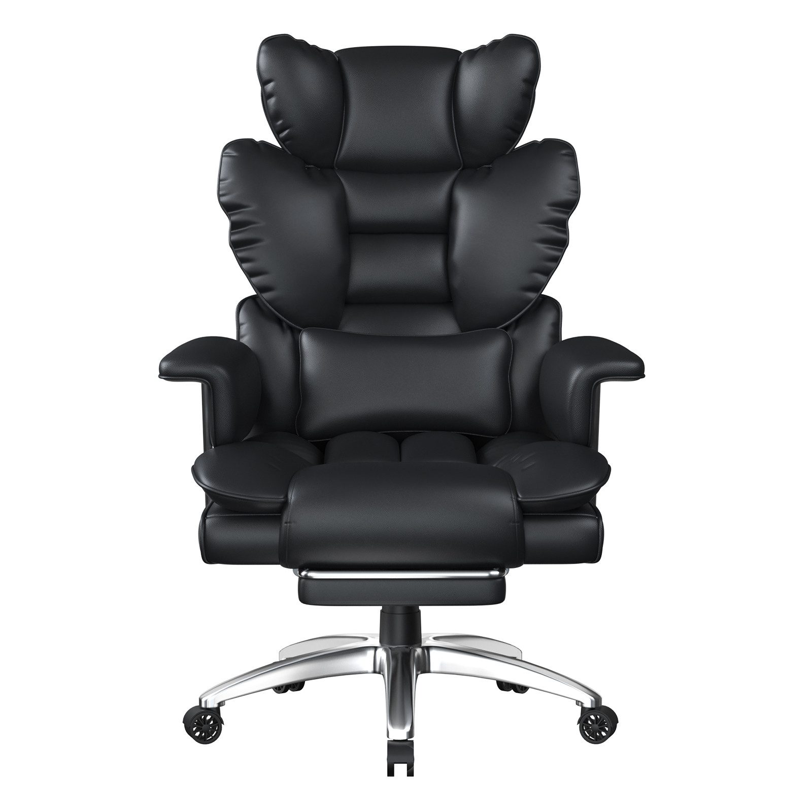 ZAISZE Bürostuhl Ergonomischer Bürostuhl mit Ruhefunktion, 136° Neigung (Spar-Set), Arretierbare Rückenlehne, klappbare Fußstütze, Belastbarkeit: 150 kg