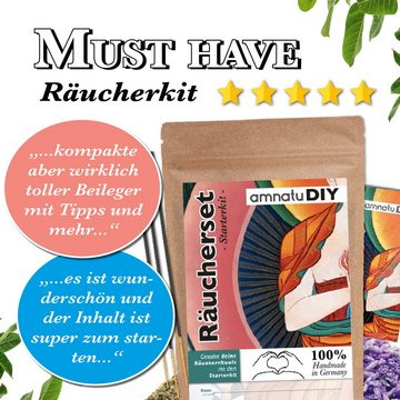 amnatu Räucherstäbchen-Halter DIY Räucherset - spirituelles Geschenk mit viel Inhalt für den Start, - Bekannt aus Social Media.