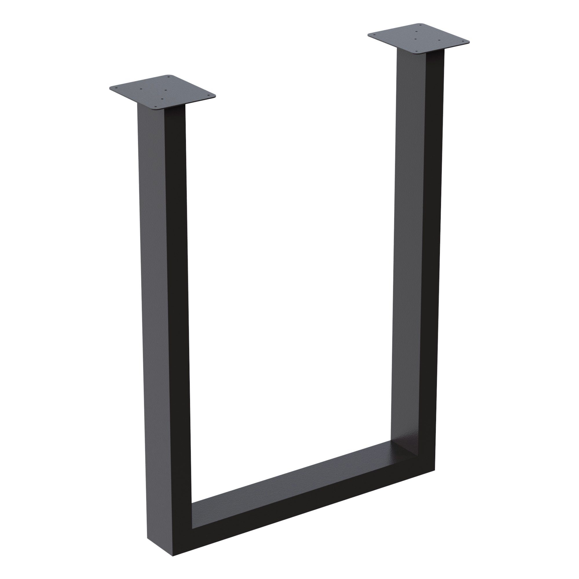 en.casa Tischgestell, »Holsted« Tischkufen 2er Set Stahl 40 x 28 cm Schwarz, matt