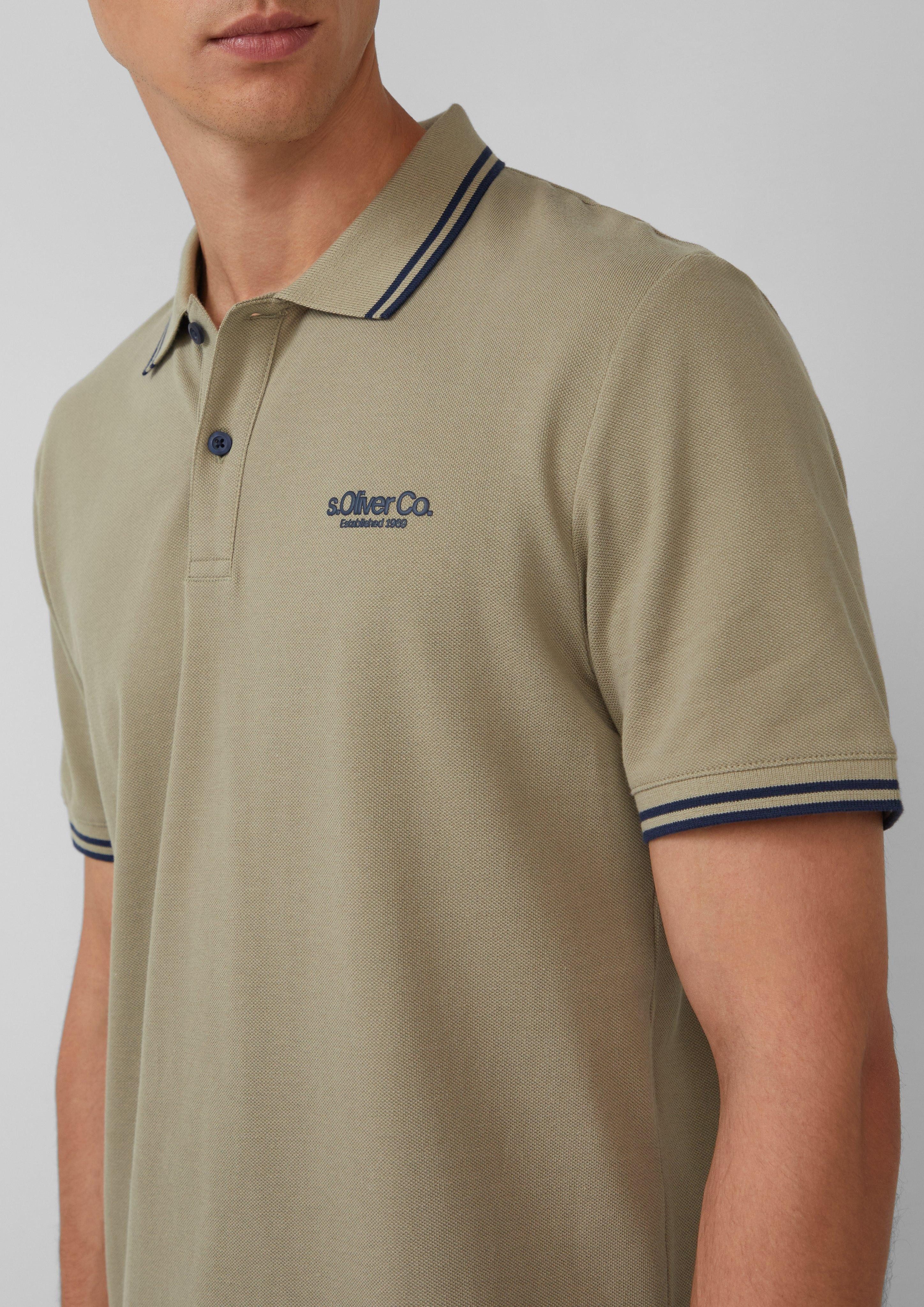 s.Oliver Kurzarmshirt Piqué-Poloshirt mit Kontrastdetails und günstig online kaufen