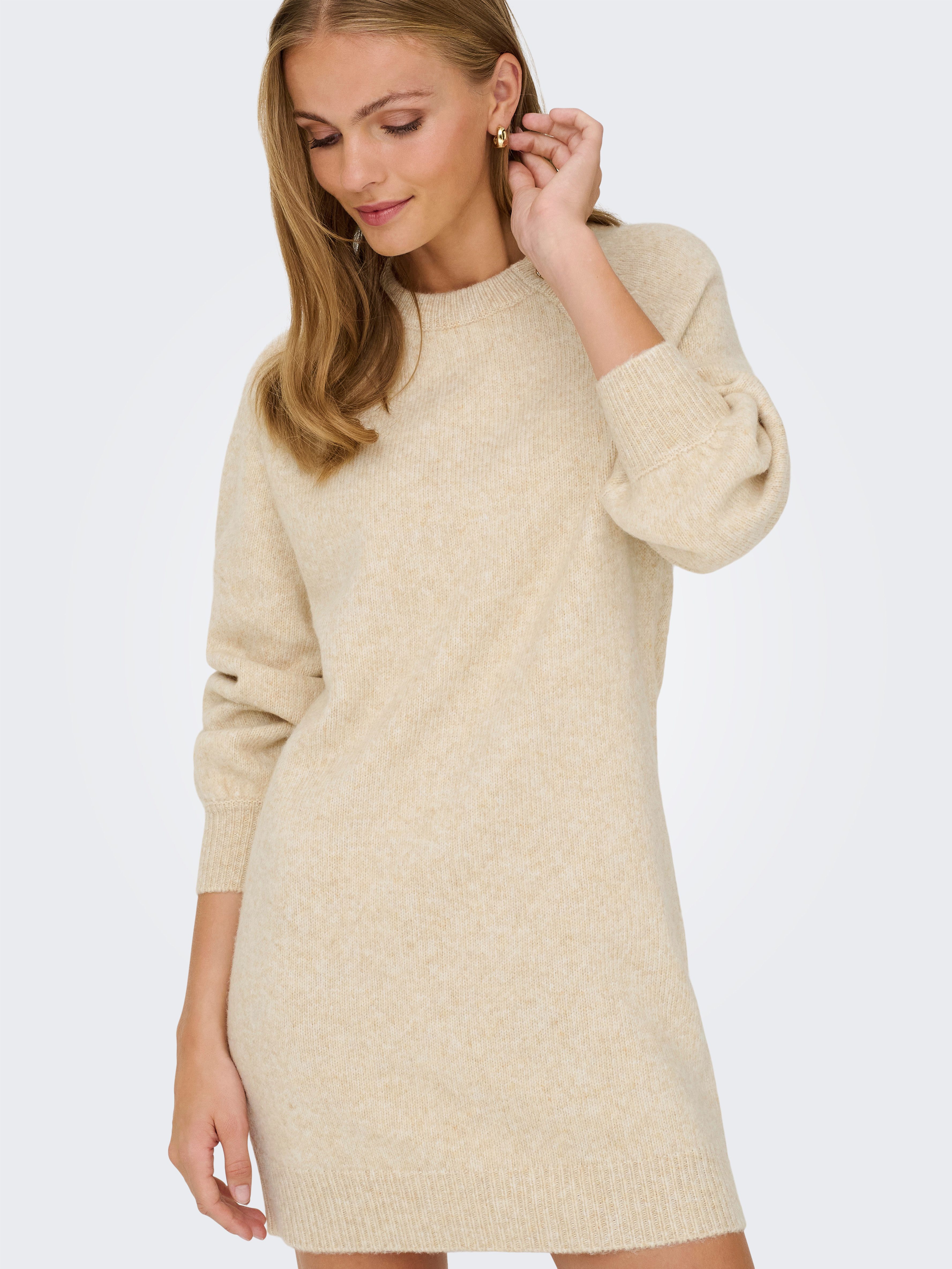 ONLY Strickkleid ONLEMMA LIFE LS BUTTON ONEC DRESS CC KNT mit Zierknöpfen