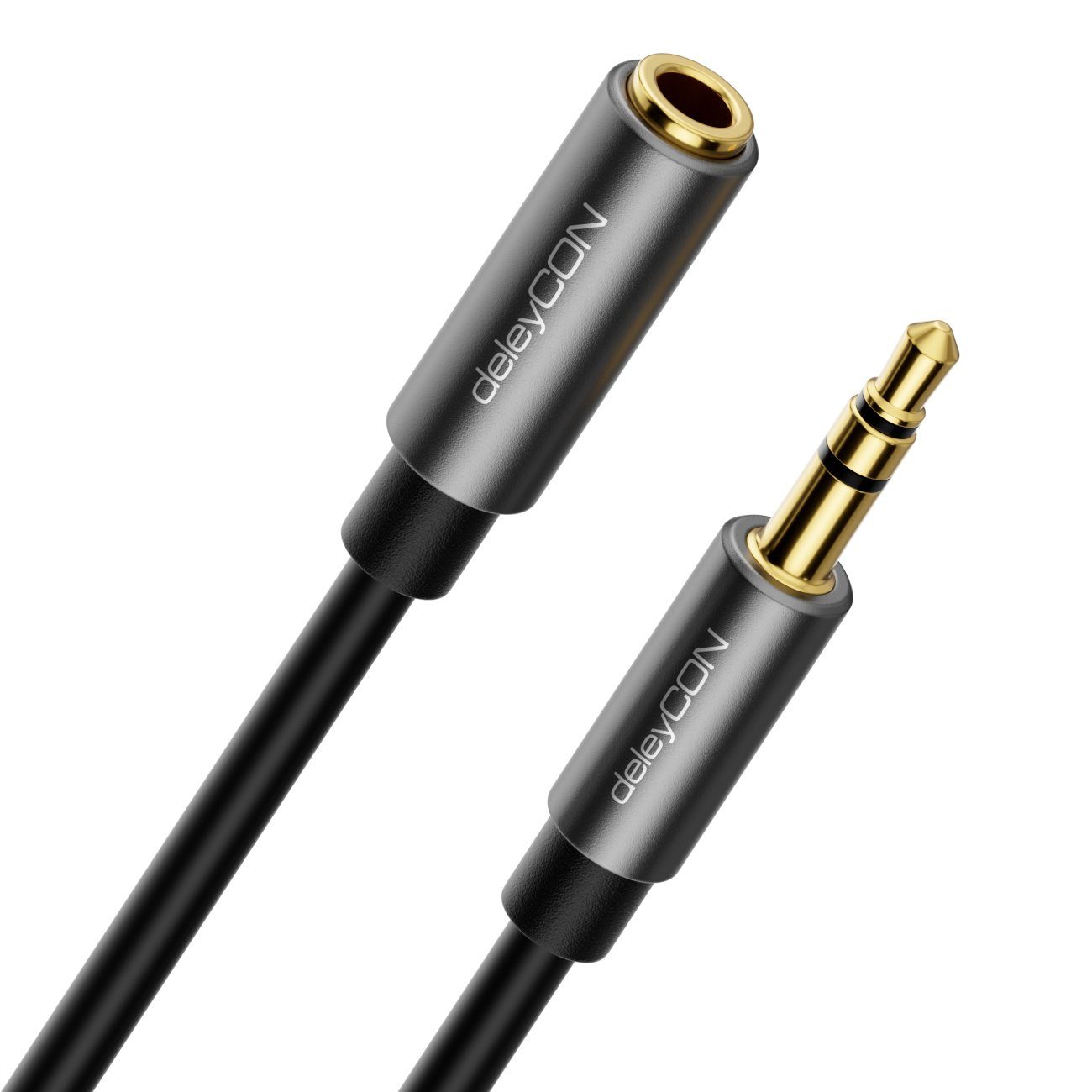 deleyCON deleyCON 3m Klinke Audio Stereo AUX Kabel Verlängerungskabel 3,5mm Audio-Kabel