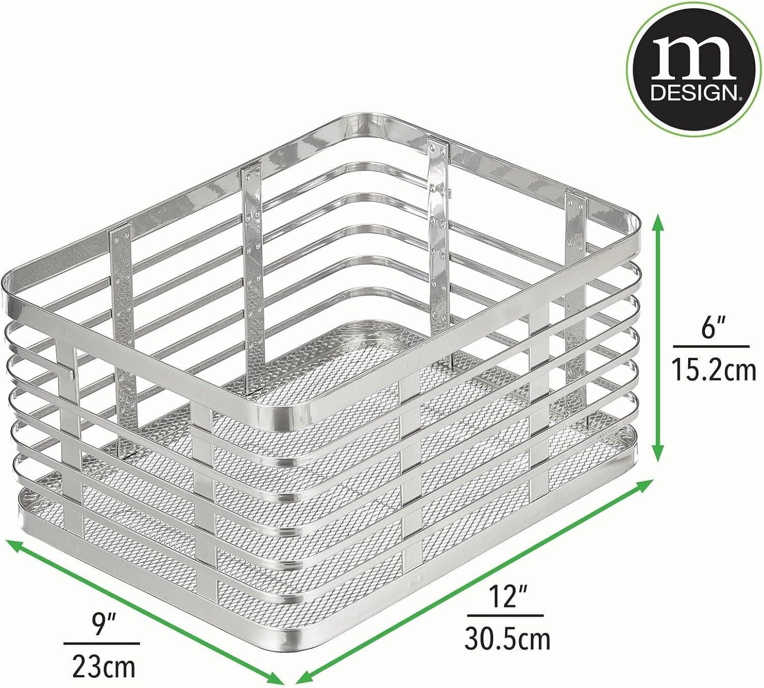 mDesign Aufbewahrungssystem mDesign Allzweckkorb Aufbewahrung Drahtkorb Organizer 6er-Set Metall