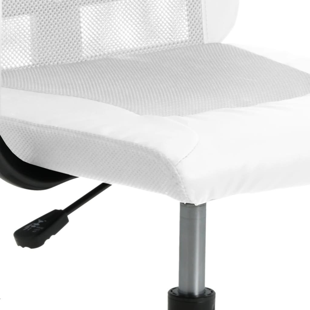 Höhenverstellbar furnicato Kunstleder und Netzstoff Bürostuhl Weiß