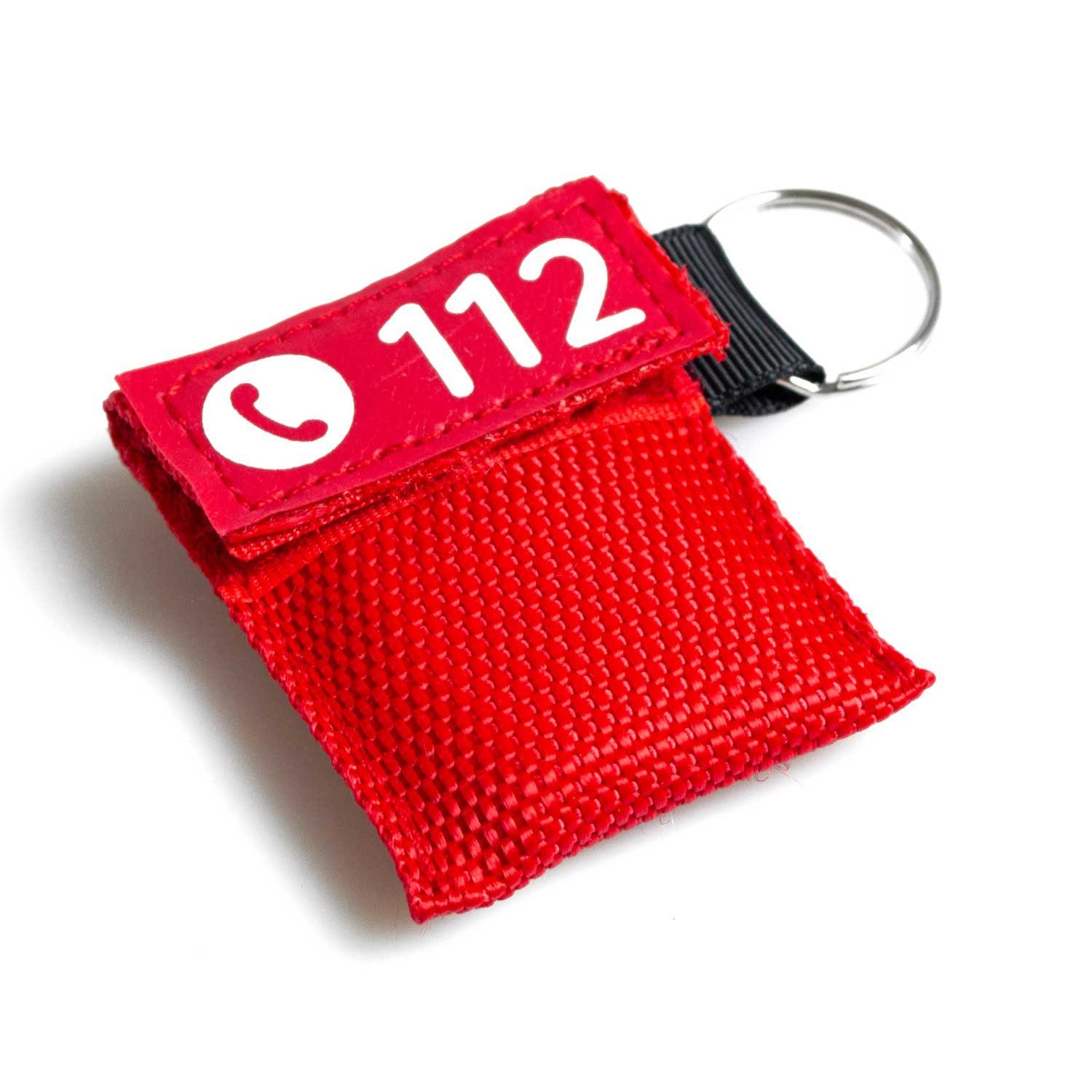FLEXEO Erste-Hilfe-Set Beatmungstuch als Schlüsselanhänger, (Set, 12 St), Schlüsselanhänger