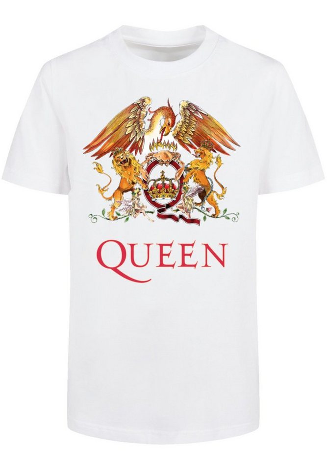 F4NT4STIC T-Shirt Queen Classic Crest Print, Regular Fit und mit gerippten  Rundhalsausschnitt