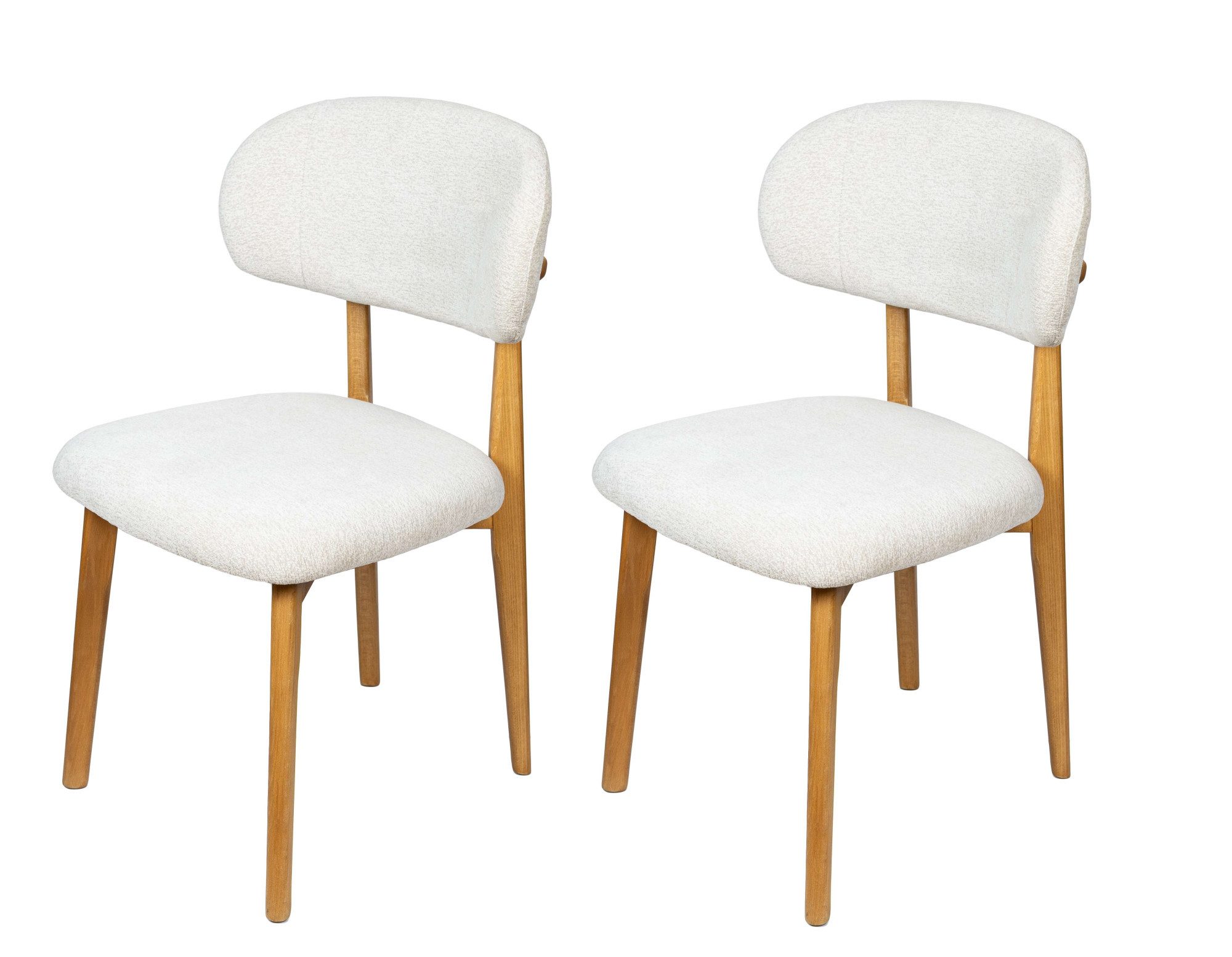 Home affaire Esszimmerstuhl Nomo Polsterstuhl, Küchenstuhl, 4-Fußstuhl (2 St), Chenille, Massivholzbeine, Retro