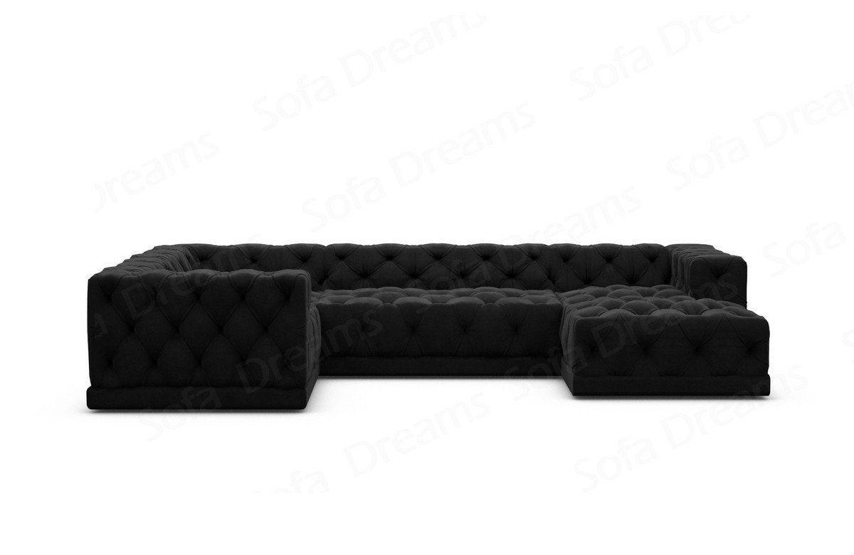 Sofa Dreams Wohnlandschaft Designer Stoff Sofa Palma U Form Samtstoff Stoffsofa