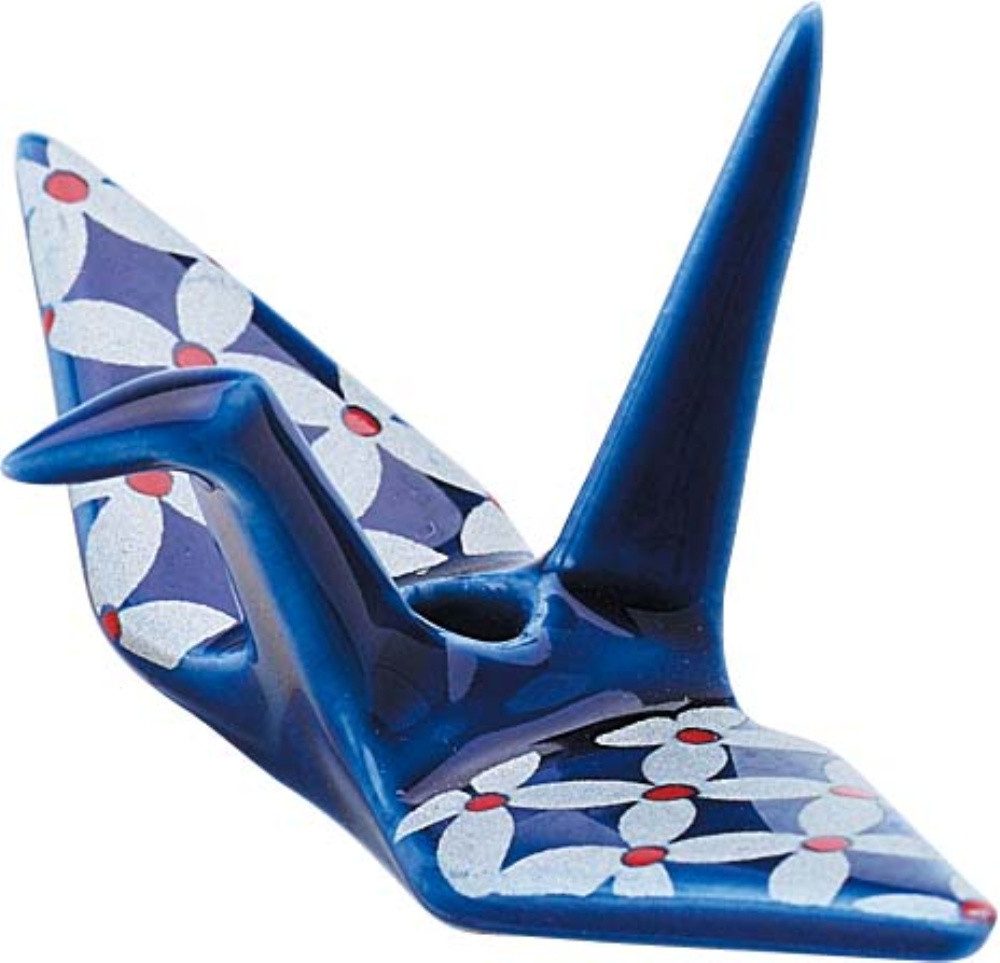 Kousaido Räucherstäbchen-Halter Origami-Kranich-Räucherstäbchenhalter, Marineblau, Japanimport, (1 St)