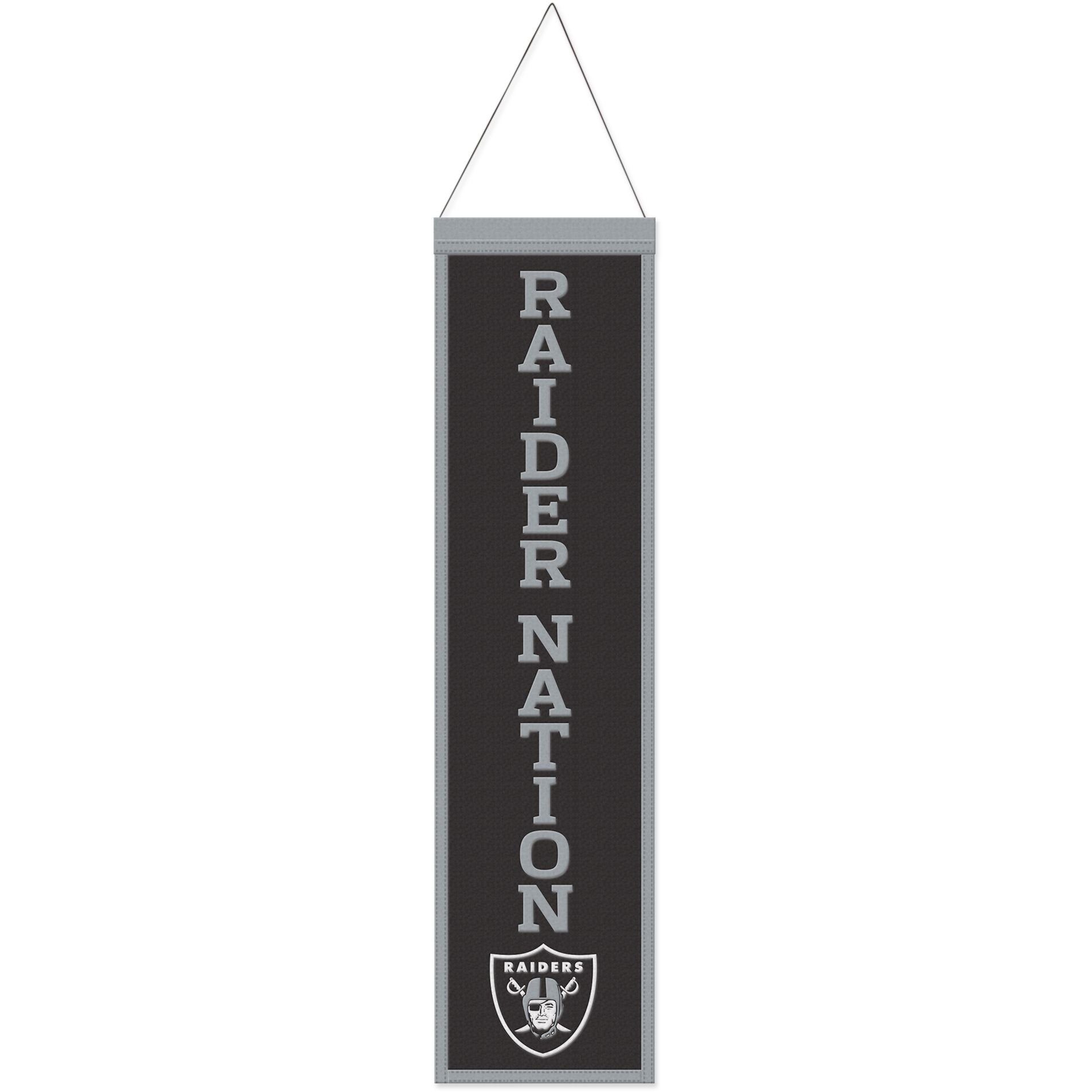 WinCraft Wanddekoobjekt NFL Teams SLOGAN Banner Wool Vegas Raiders 80x20cm Las