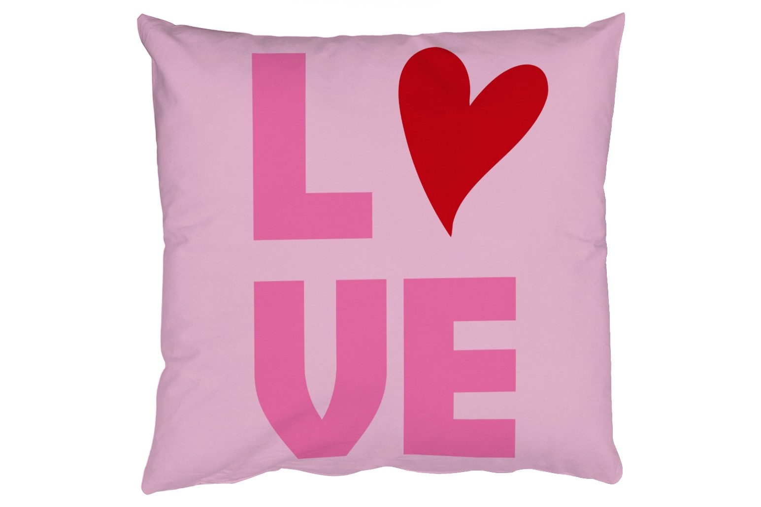MuchoWow Dekokissen Liebe - Rosa - Herz - Valentinstag, Zierkissen mit Kissenfüllung, Deko, Sofakissen, 50x50 cm