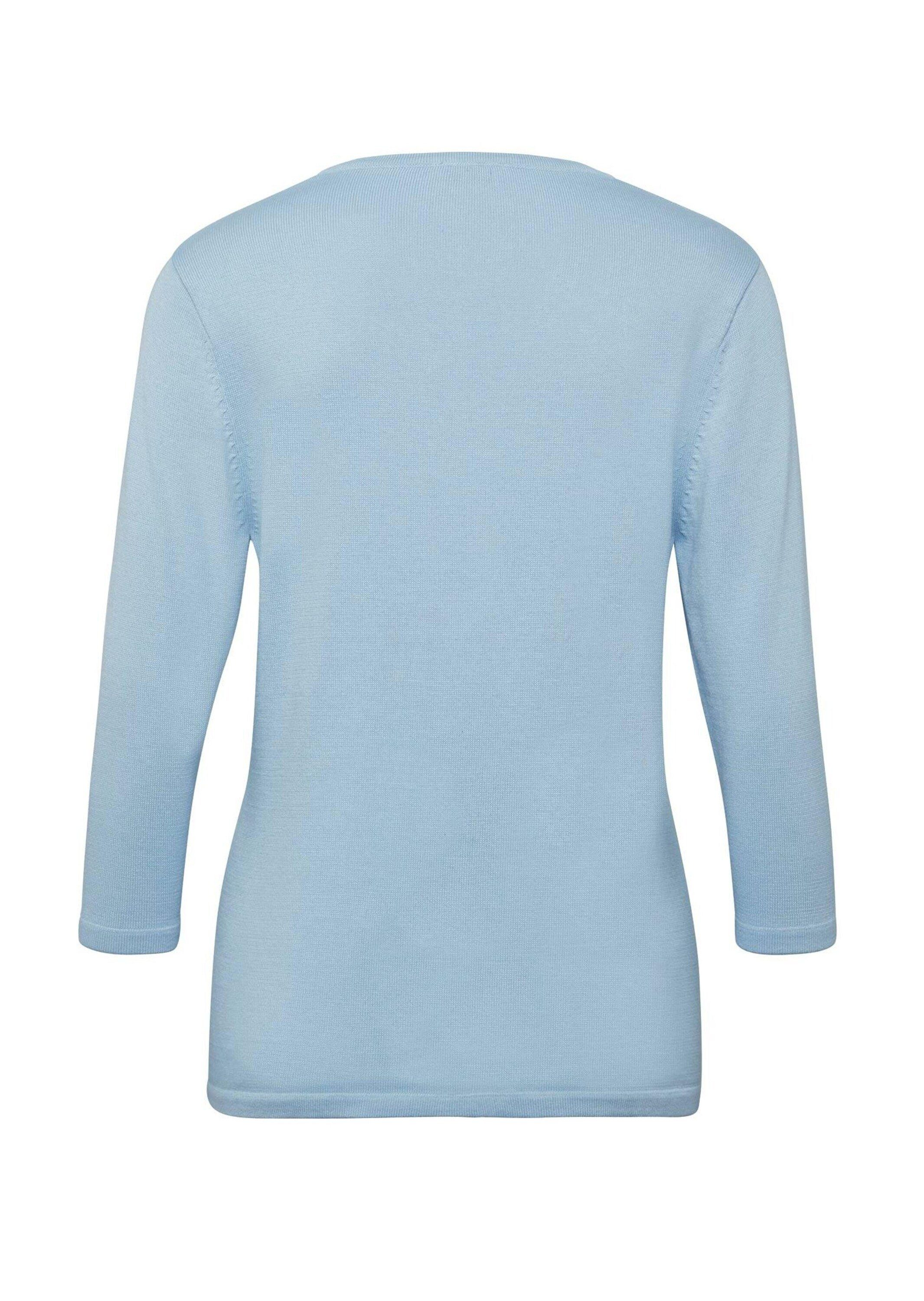GOLDNER Strickpullover Pullover in himmelblau hochwertiger Qualität