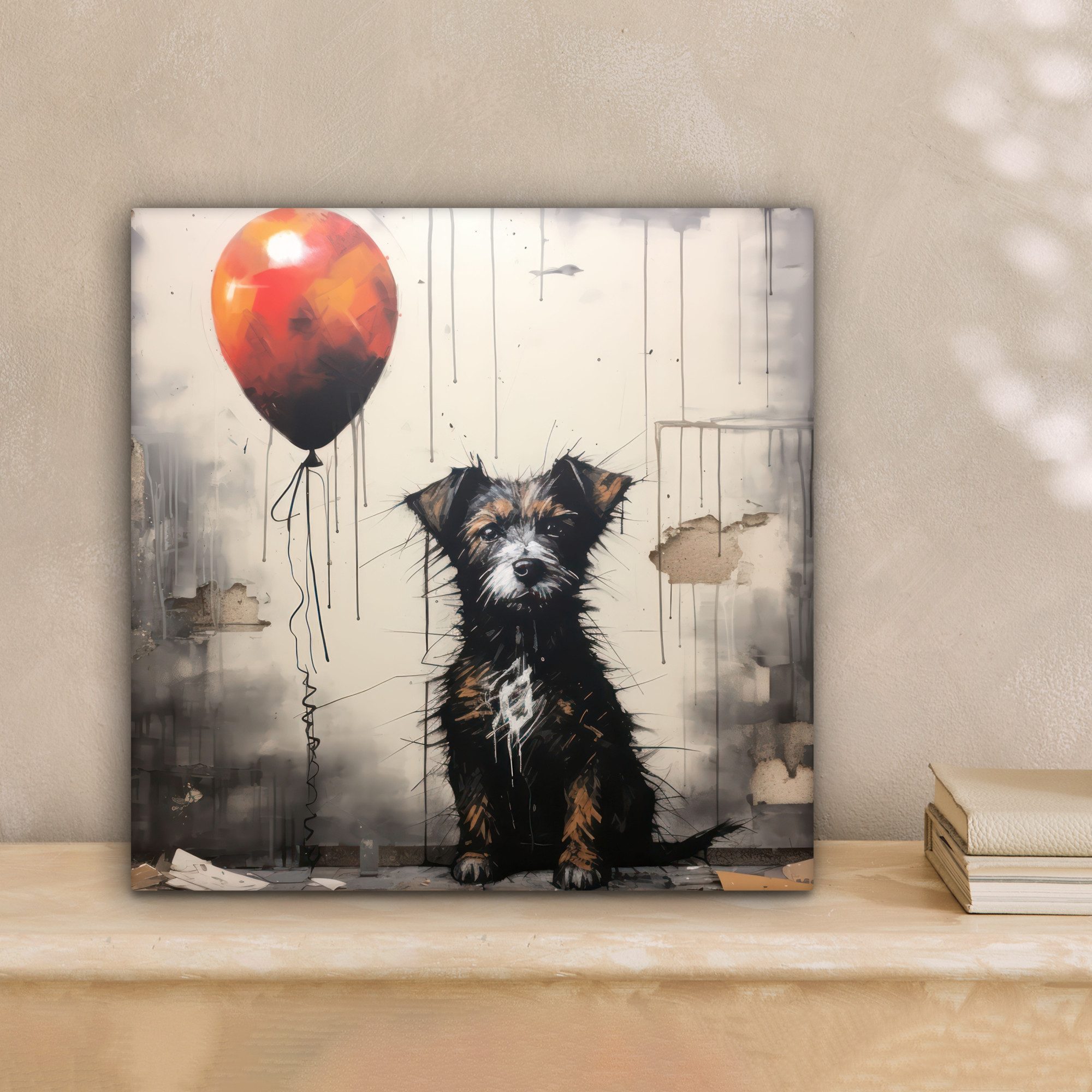 OneMillionCanvasses® Leinwandbild Graffiti - Hund - Luftballon - Tiere, Fot günstig online kaufen