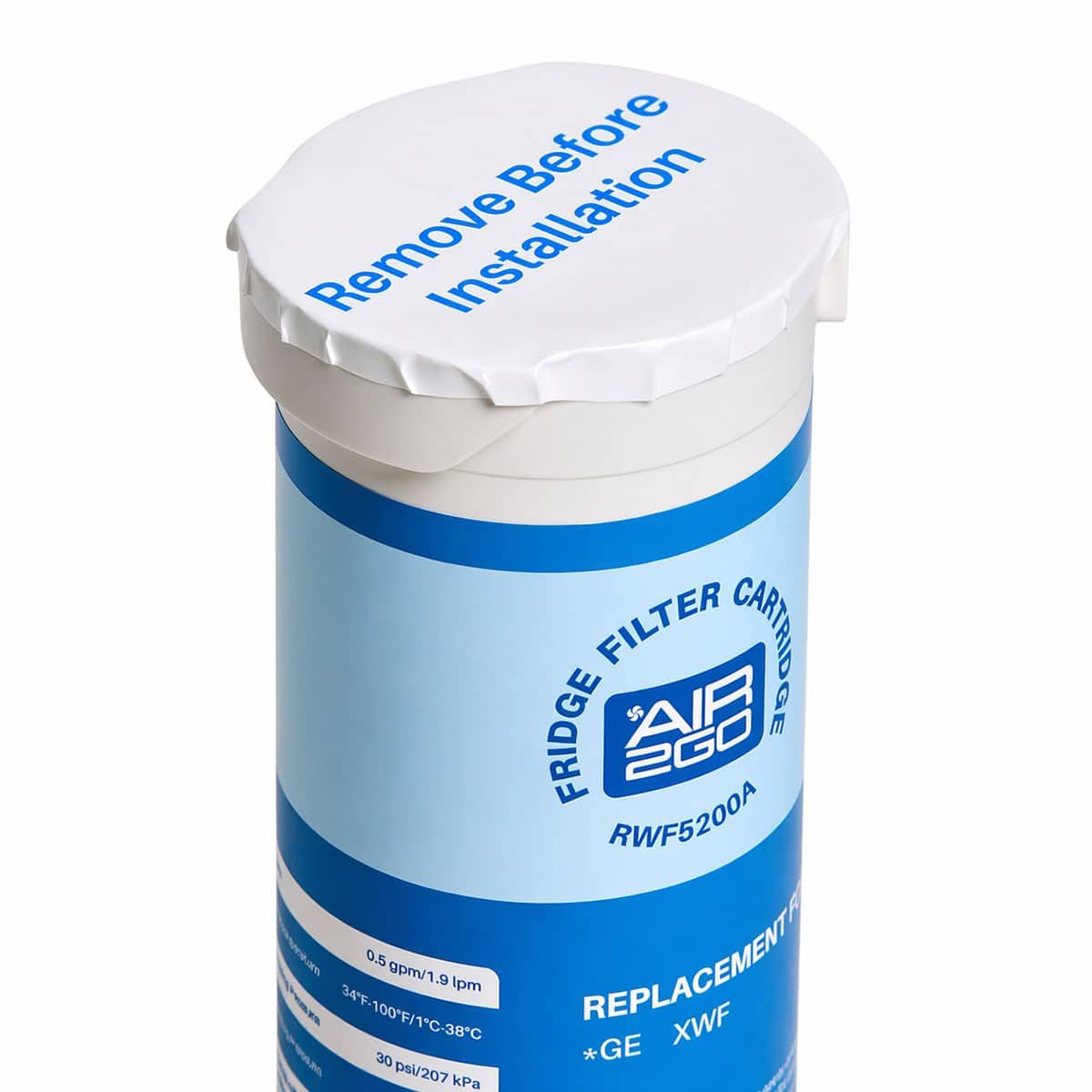 AIR2GO Wasserfilter für GE XWF, Zubehör für Kühlschrankfilter für GE CZS22MSKKHSS, DSE25JBLKCTS, DSE25JEMKCDS, DSE25JGHKCBB, DSE25JGHKCWW, DSE25JMHKCES, DSE25JSHKCSS, GDE21EGKGRBB, GDE21EGKGRWW, GDE21EMKGRES, GDE21ESKGRSS, GFE24JBLGFTS, GFE24JGKGFBB, GFE24JGKGFWW, GFE24JMKGFES, GFE24JSKGFSS, GNE21FMKGFES, GNE21FSKGFSS, GNE25JGKGFBB, GNE25JGKGFWW, GNE25JMKGFES, GNE25JSKGFSS, GNE27ESMAFSS, GNE27JGMAFBB, GNE27JGMAFWW, GNE27JMMAFES, GNE27JSMAFSS, GSE23GGKKCBB, GSE23GGKKCCC, GSE23GGKKCWW, GSE23GSKKCSS, GSE25GGHKCBB, GSE25GGHKCCC, GSE25GGHKCWW, GSE25GSHKCSS, GSE25HBLKHTS, GSE25HEMKHDS, GSE25HGHKHBB, GSE25HGHKHWW, GSE25HMHKHES, GSE25HSHKHSS, GSS23GGKKCBB, GSS23GGKKCWW, GSS23GMKKCES, GSS23GSKKCSS, GSS23HGHKCBB, GSS23HGHKCWW, GSS23HMHKCES, GSS23HSHKCSS, GSS25CGHKCBB, GSS25CGHKCWW, GSS25CSHKCSS, GSS25GGHKCBB, GSS25GGHKCWW, GSS25GMHKCES, GSS25GSHKCSS, GSS25LSLKCSS, GZS22DGJKFBB, GZS22DGJKFWW, Passend für Kühlschränke von GE