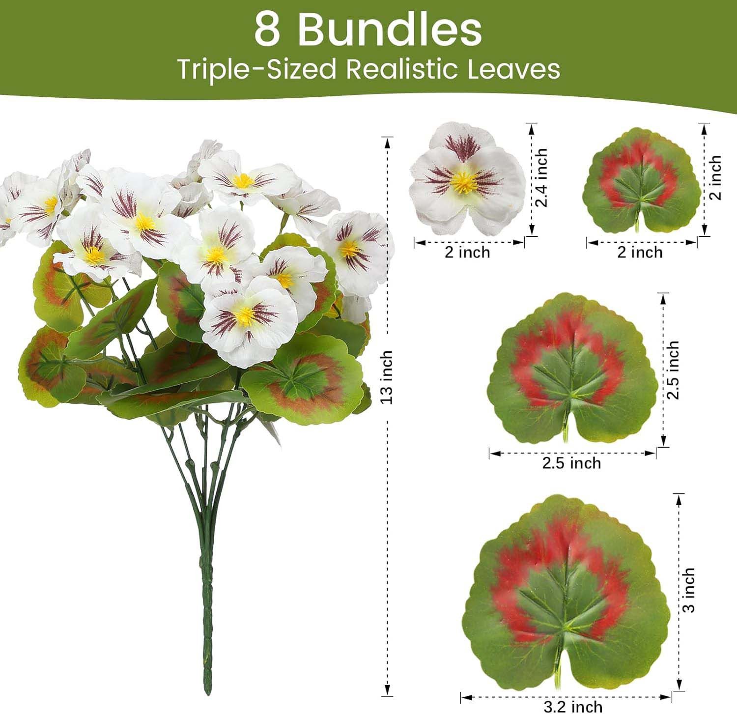 Kunstblumenstrauß 4 Bündel Künstliche Blumen Geranie günstig online kaufen