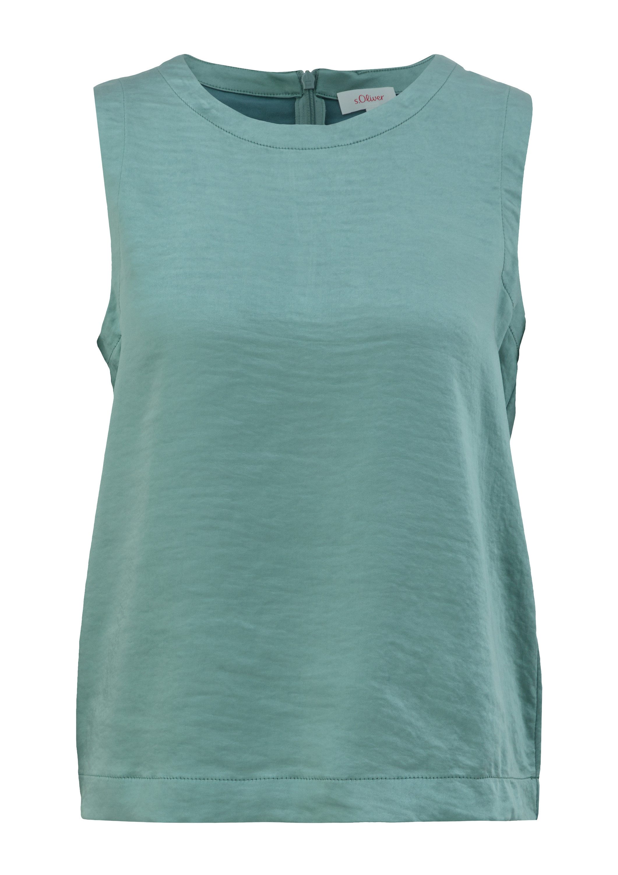 s.Oliver Blusentop Bluse Ärmelloses Satinshirt günstig online kaufen