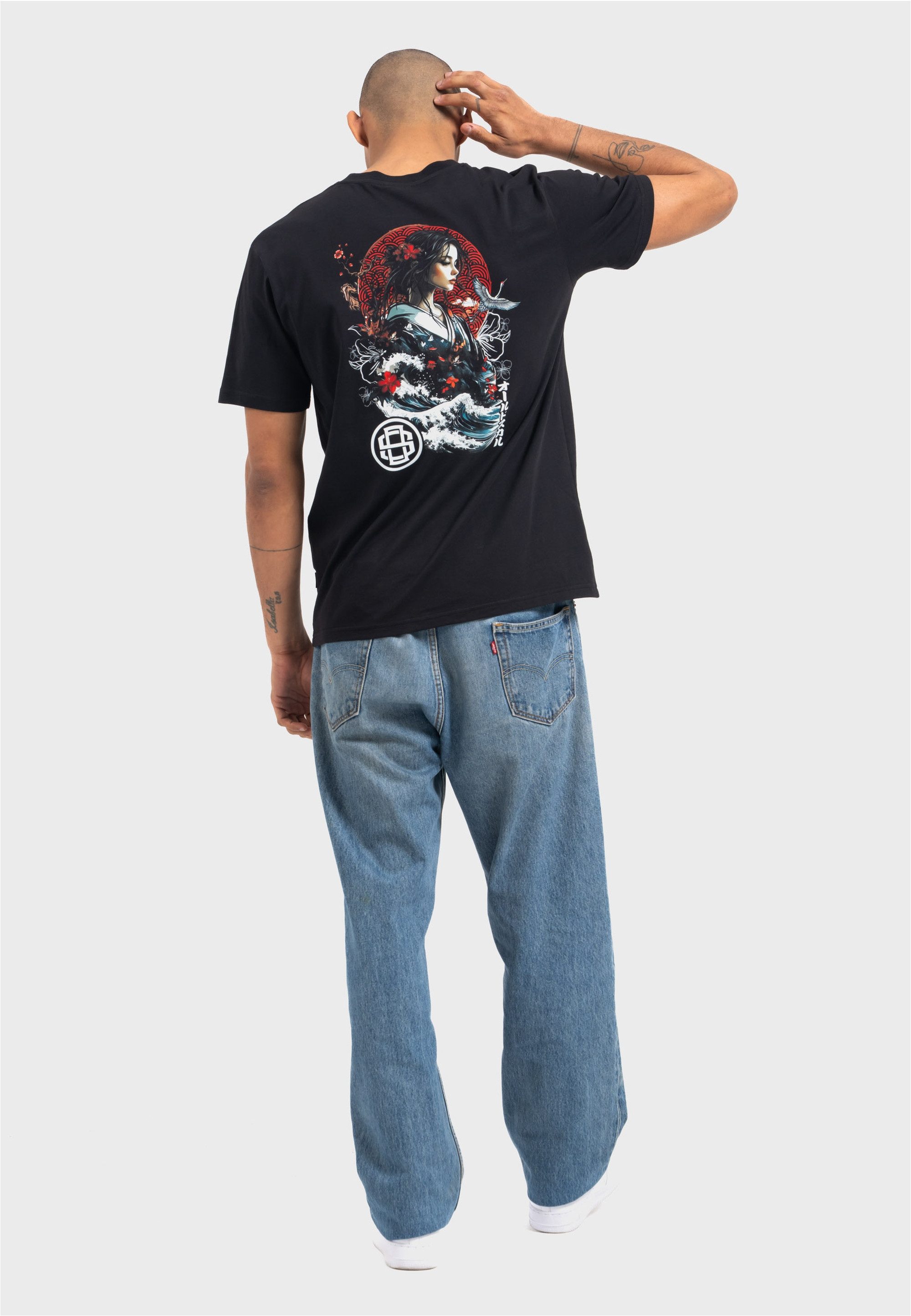 Oldskull T-Shirt Asian Blossom Queen Logo Graphic Traditionelles fernöstlic günstig online kaufen