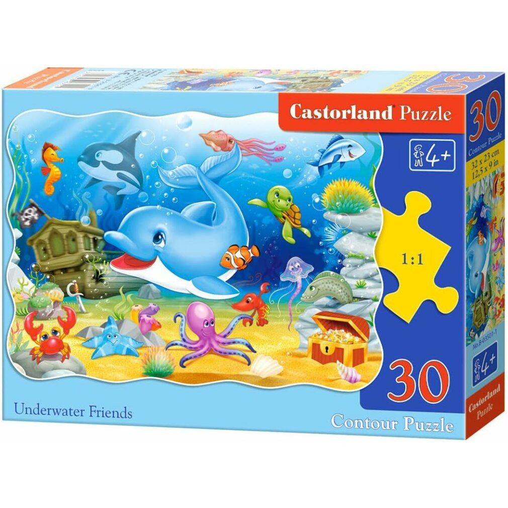 Castorland Puzzle Puzzle Unterwasserfreunde 30 Teile, Puzzleteile